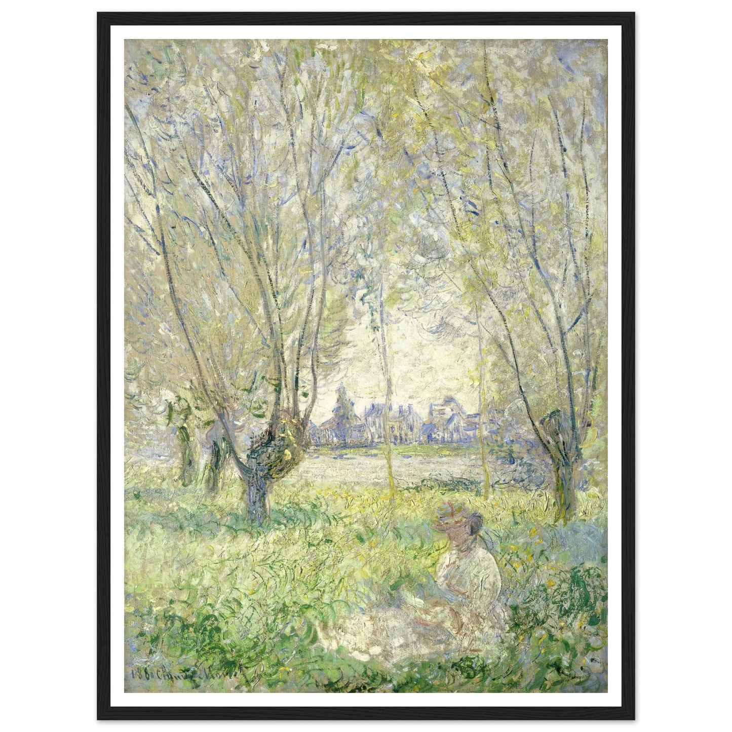 Woman Seated under the Willows (1880) Art Print | Claude Monet-Quipham Collections