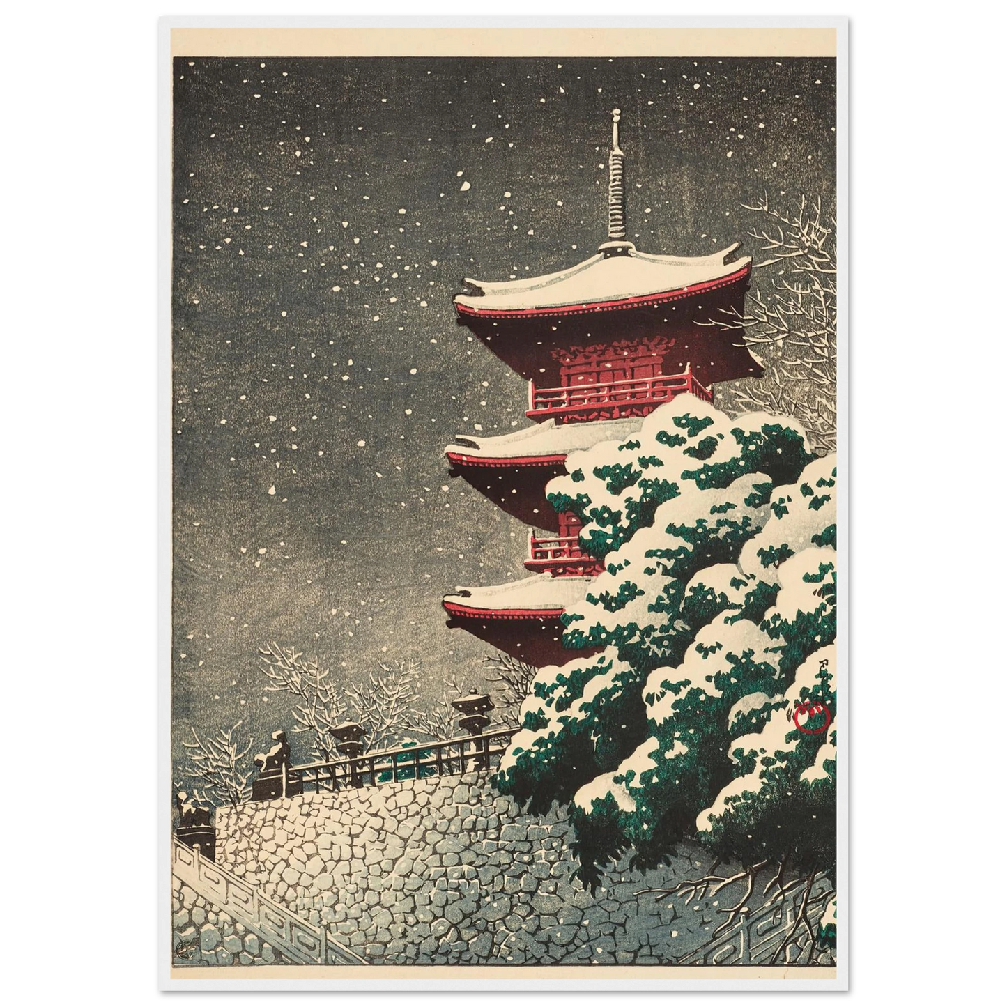 Izumo, Yasugi Kiyomizu (Yasugi Kiyomizu Temple at Izumo) (1926) Art Print | Kawase Hasui-Quipham Collections