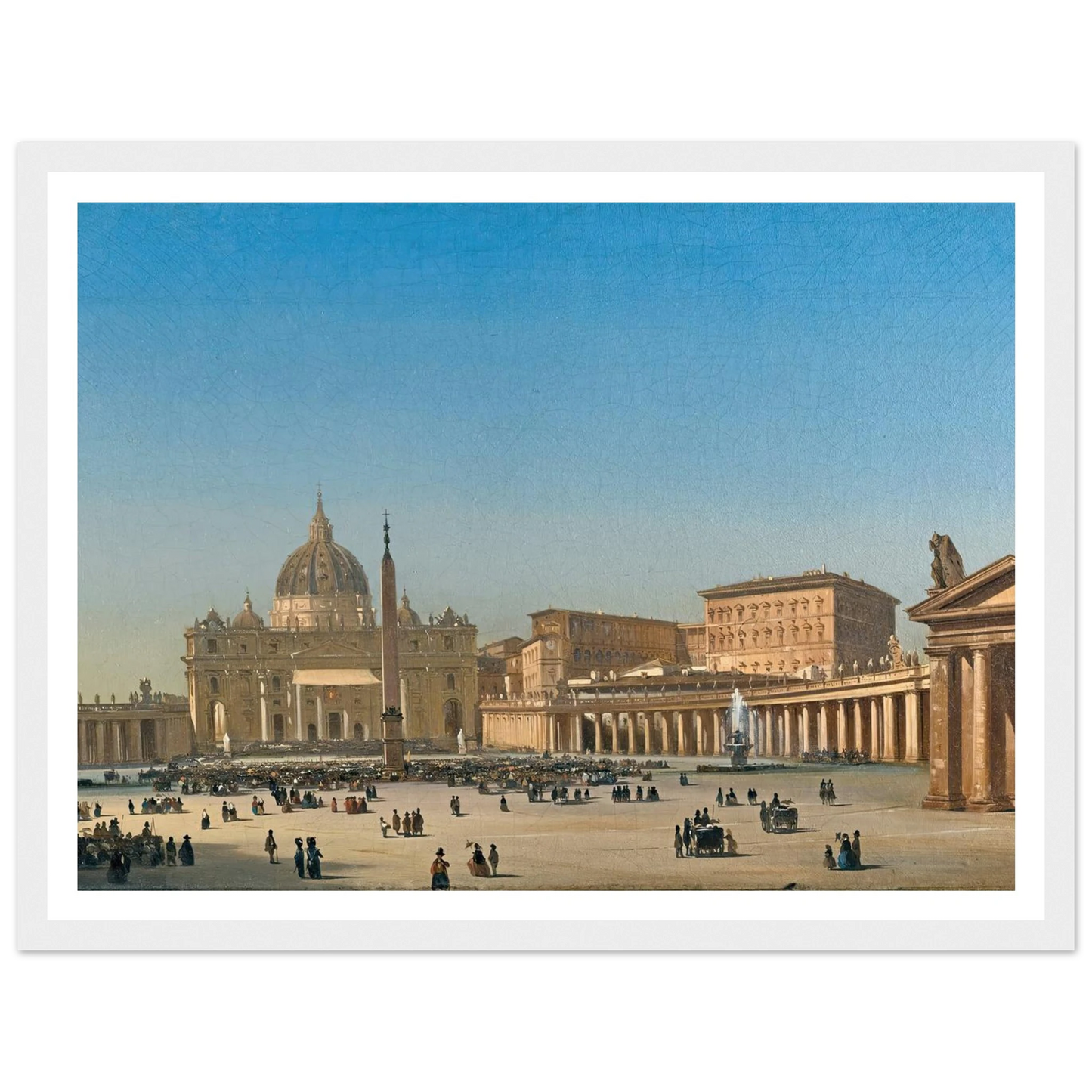 The Benediction Of Pius Ix In St Peter’s Square, Rome (1857) Art Print | Ippolito Caffi-Quipham Collections