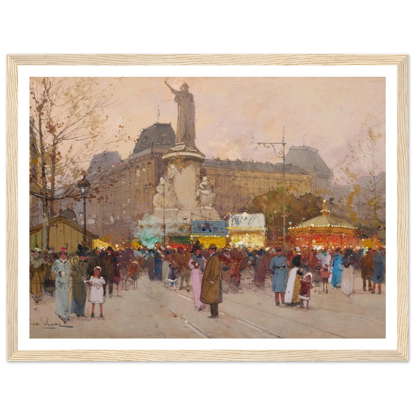 La Place du Republic, Paris Art Print | Eugene Galien Laloue-Quipham Collections