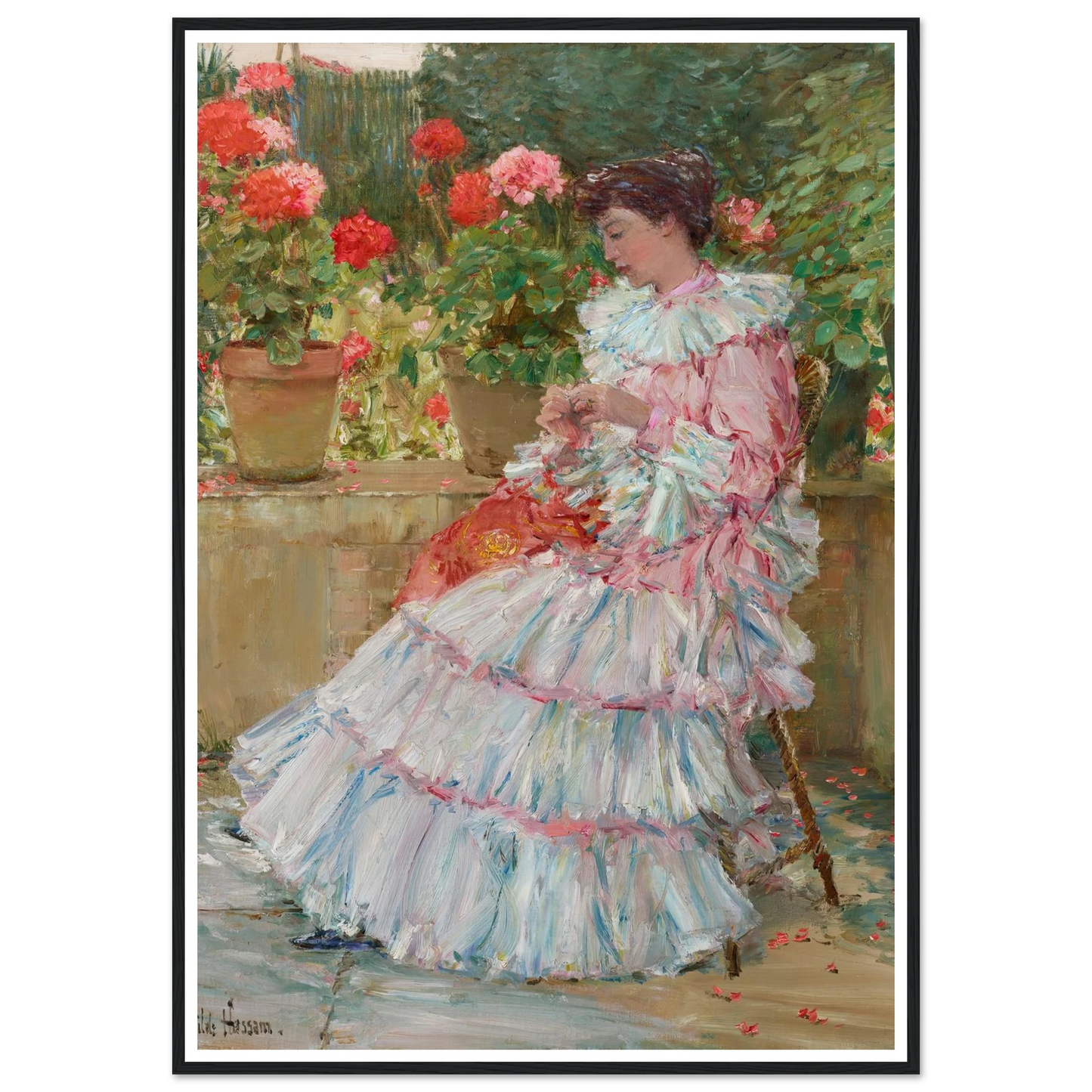 Geraniums (circa 1888-1889) Art Print | Childe Hassam-Quipham Collections