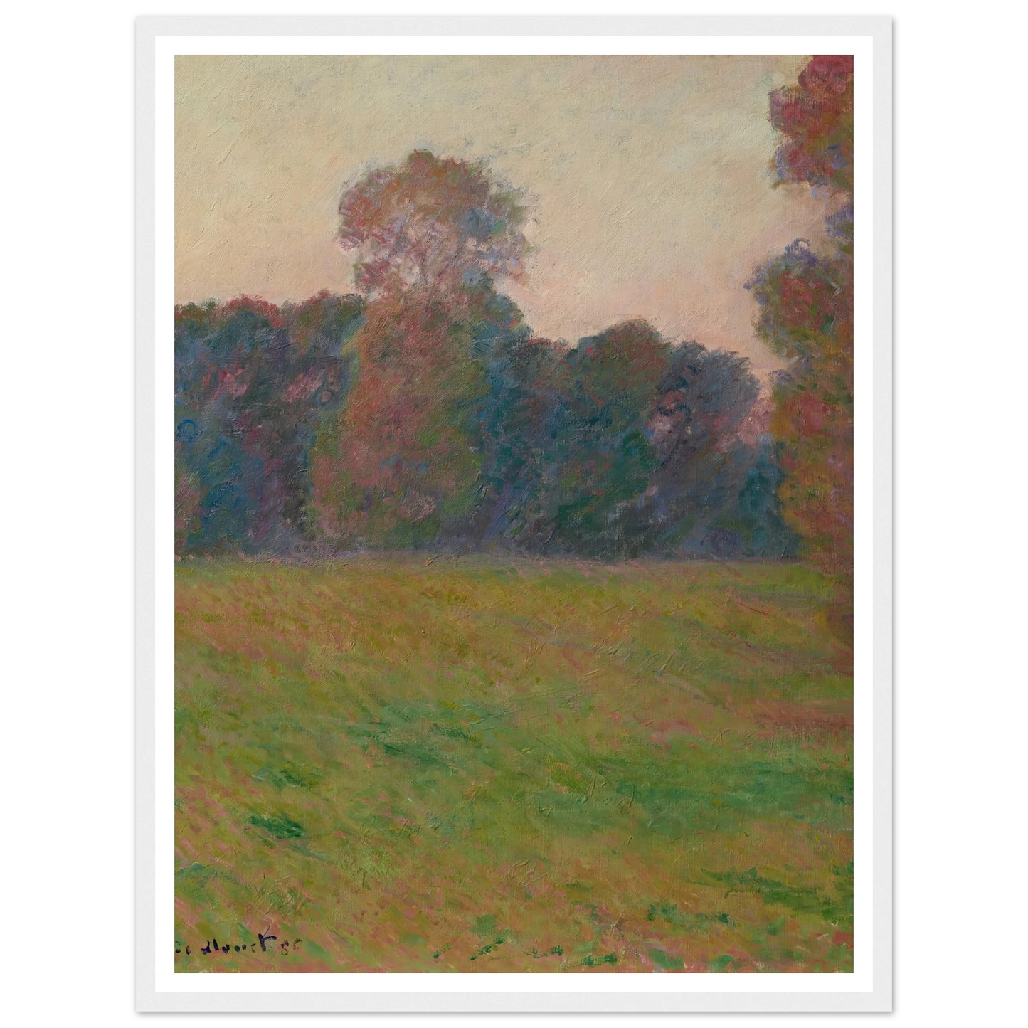 Prairie à Giverny (1886) Art Print | Claude Monet-Quipham Collections