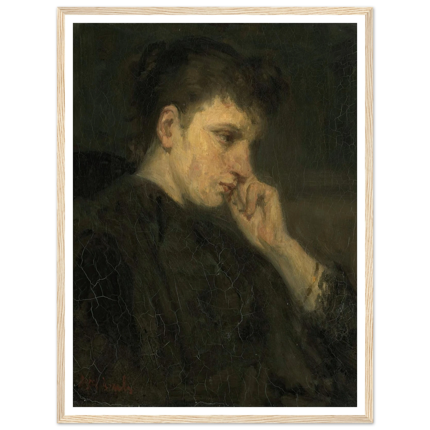 ‘Malancholy’ (1880 - 1899) Art Print | Jozef Israels-Quipham Collections