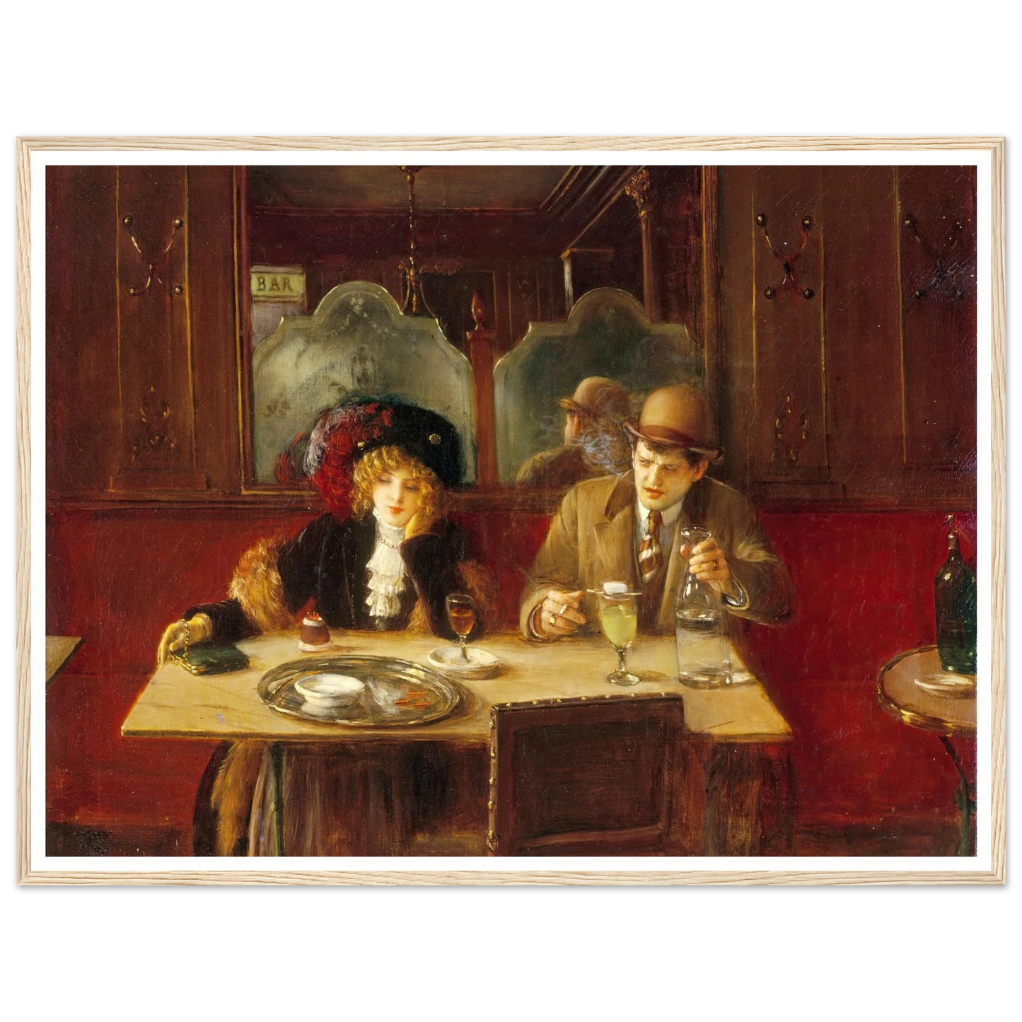 Au café, dit l’Absinthe (1909) Art Print | Jean Beraud-Quipham Collections