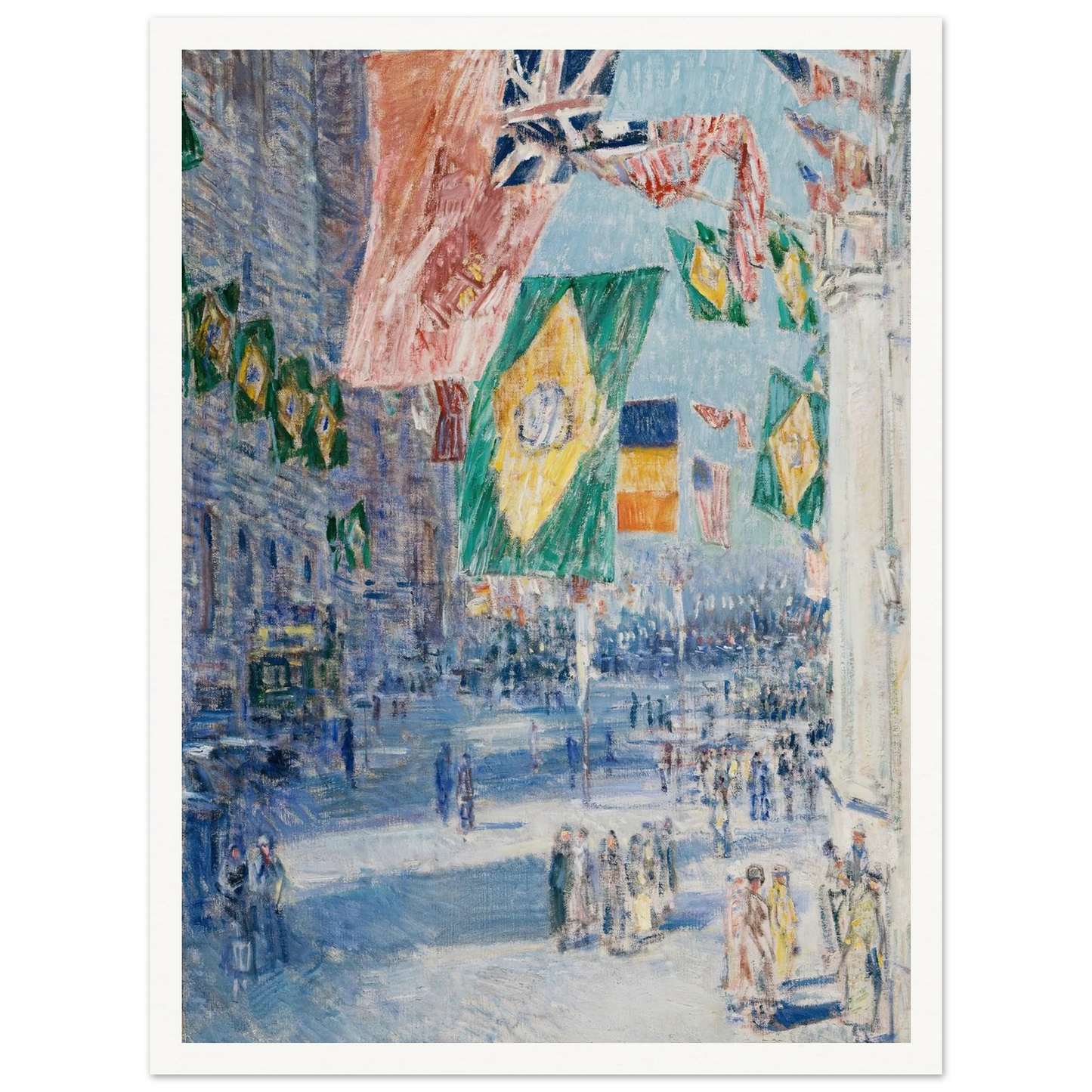 Avenue of the Allies; Brazil, Belgium (1918) Art Print | Childe Hassam-Quipham Collections
