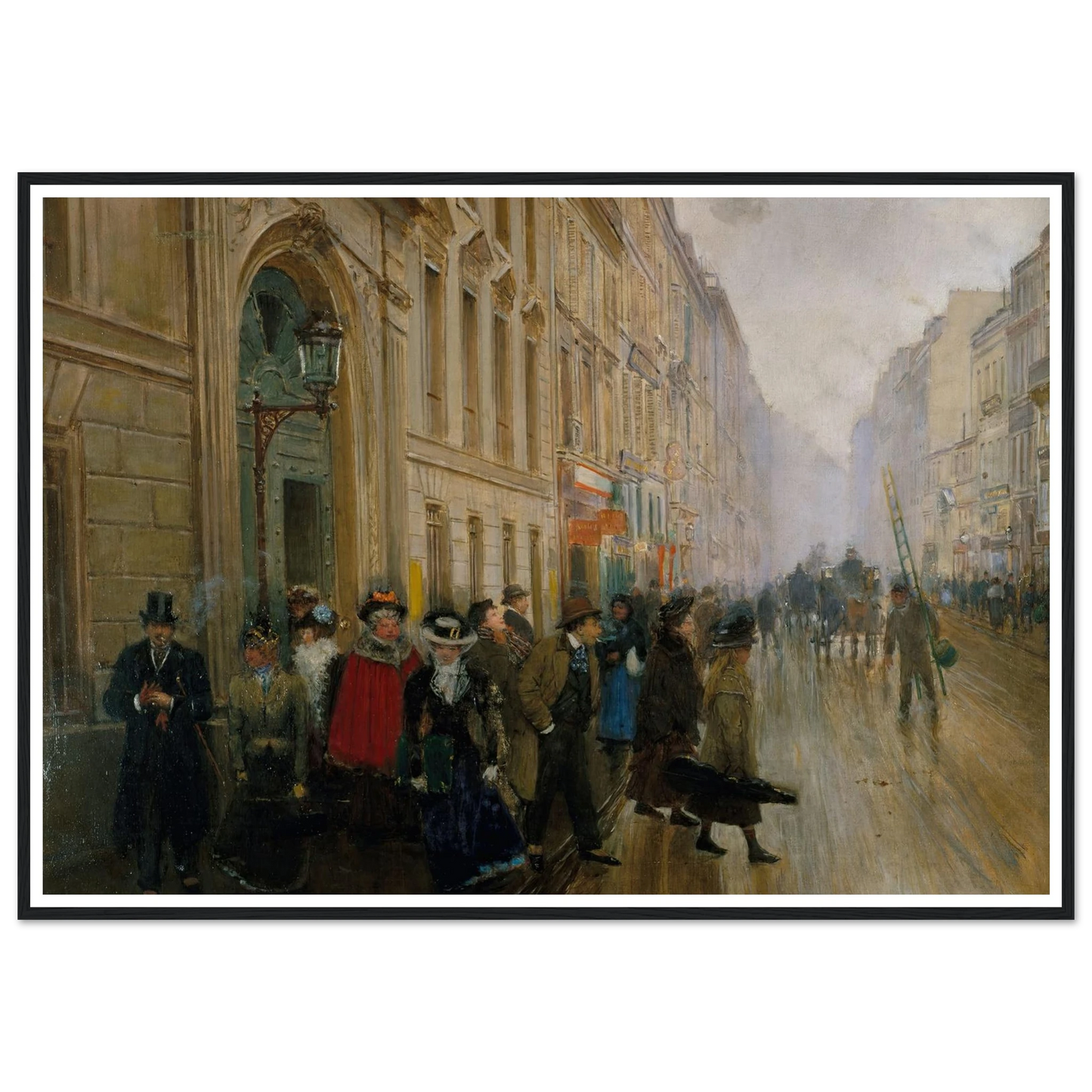 La sortie du conservatoire de musique (1899) Art Print | Jean Beraud-Quipham Collections
