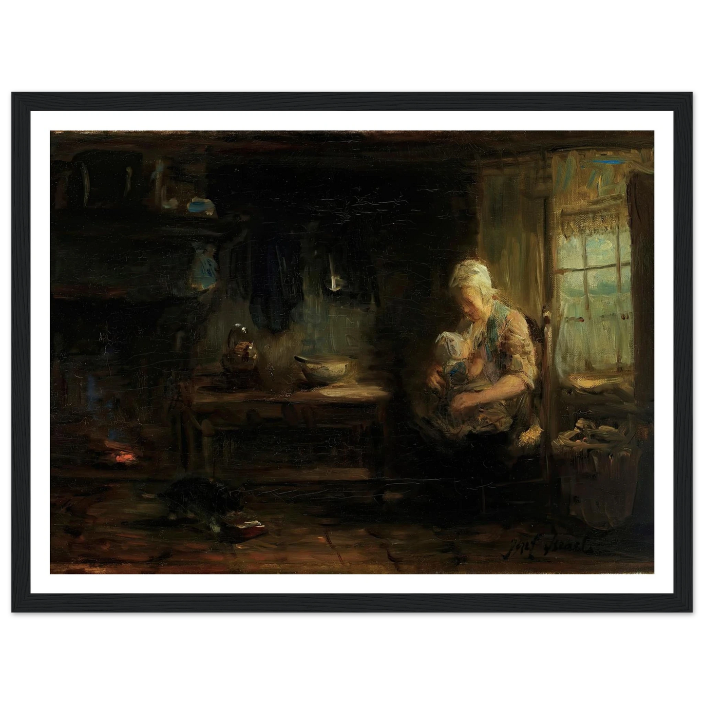 The Young Mother Art Print | Jozef Israels-Quipham Collections