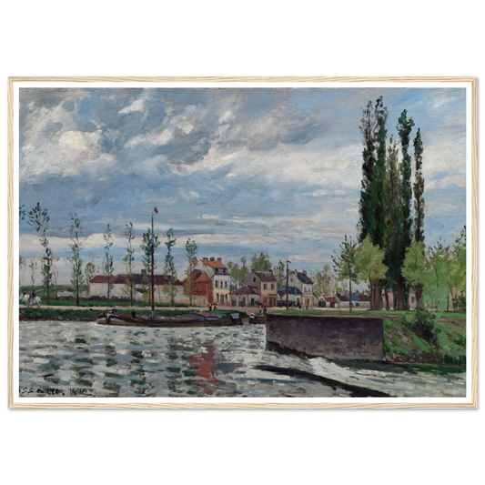 The Lock at Pontoise (1872) Art Print | Camille Pissarro-Quipham Collections