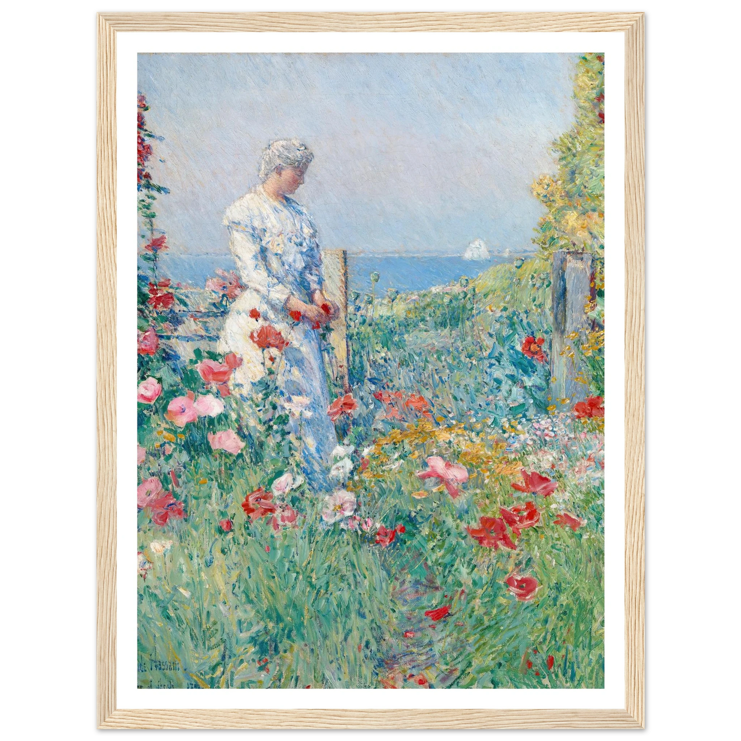 In the Garden (Celia Thaxter in Her Garden) (1892) Art Print | Childe Hassam-Quipham Collections