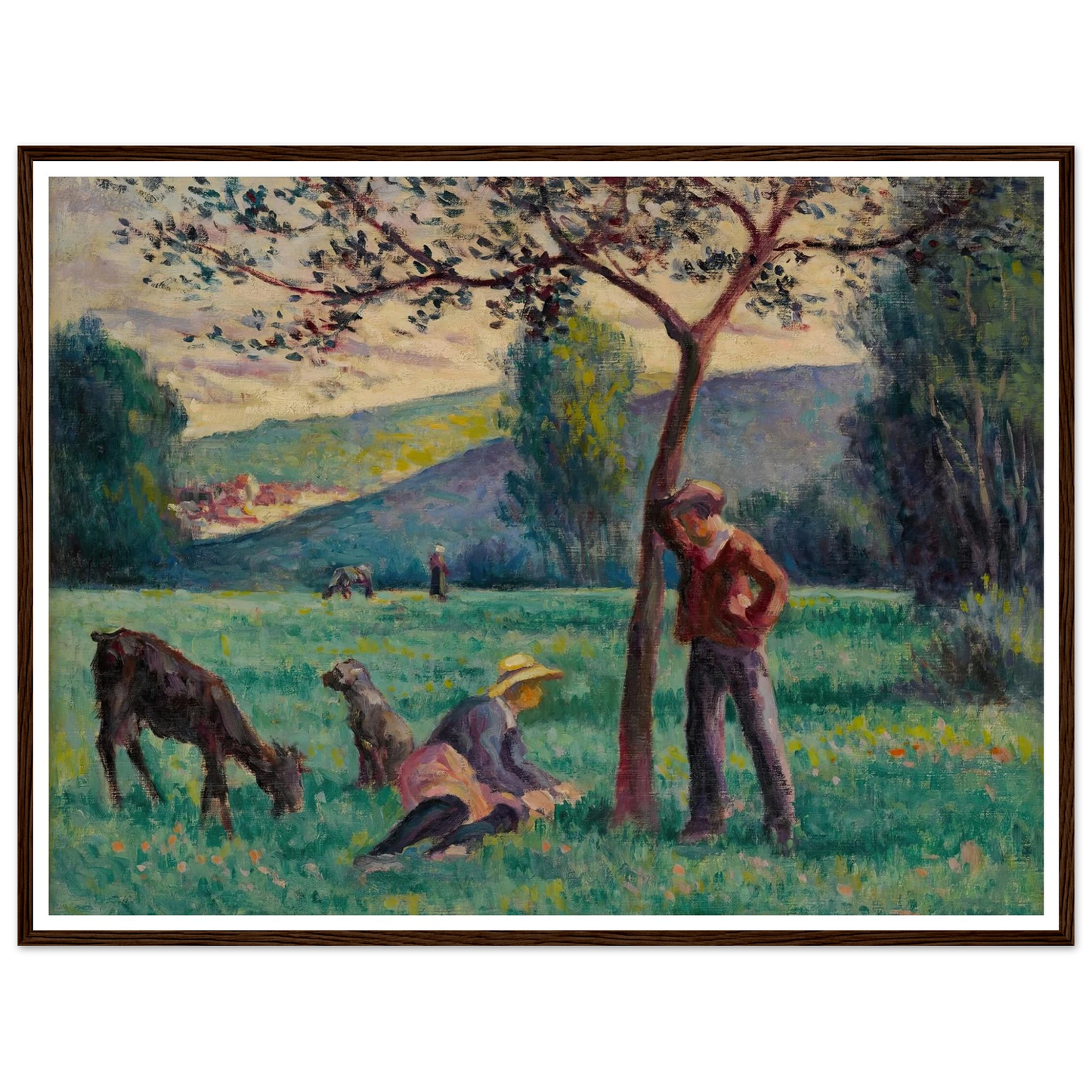 Bessy-cur-Cure, paysage au pommier Art Print | Maximilien Luce-Quipham Collections