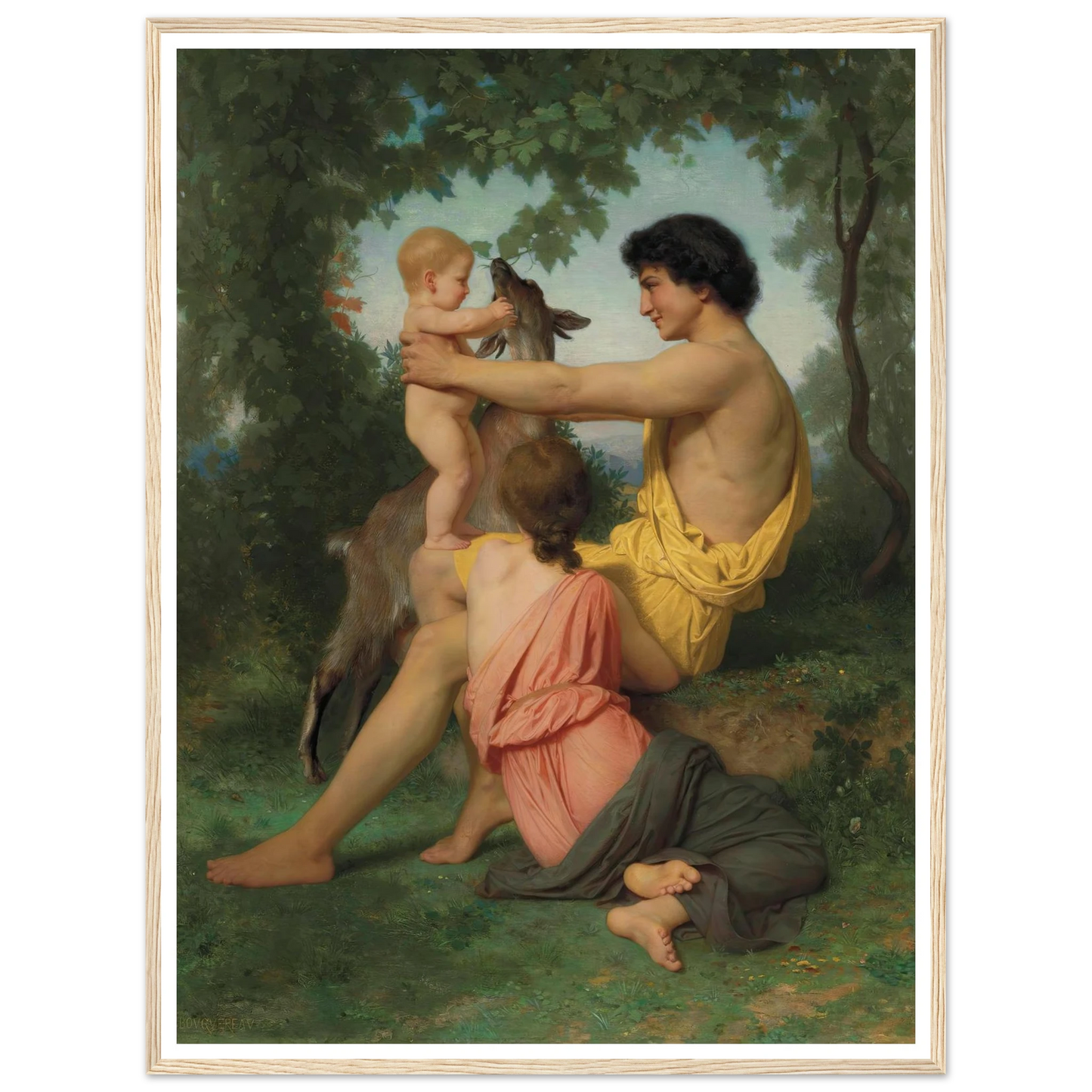 Idylle; famille antique Art Print | William Bouguereau-Quipham Collections