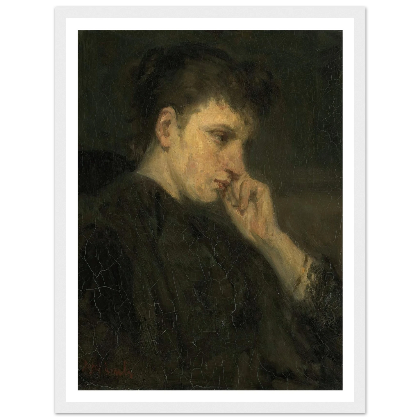 ‘Malancholy’ (1880 - 1899) Art Print | Jozef Israels-Quipham Collections