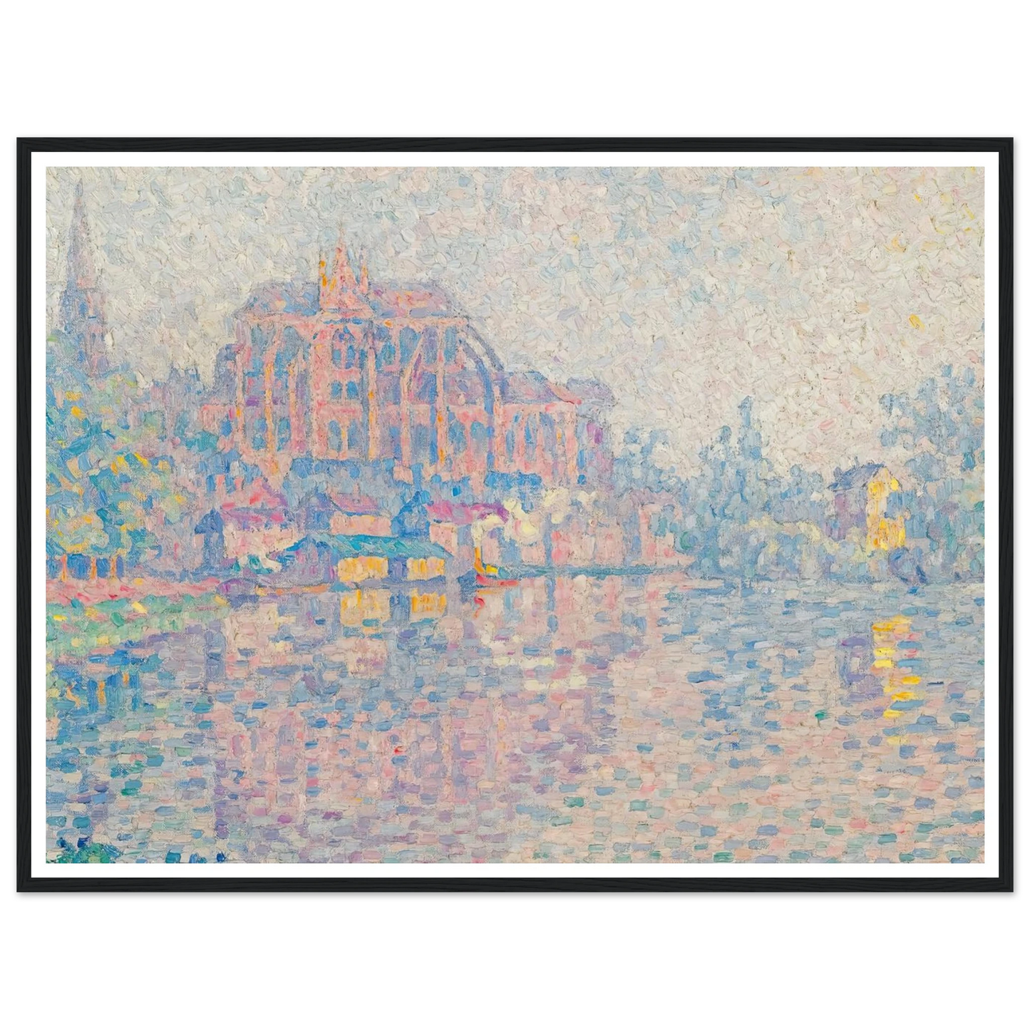 Auxerre, La Rivière (1902) Art Print | Paul Signac-Quipham Collections