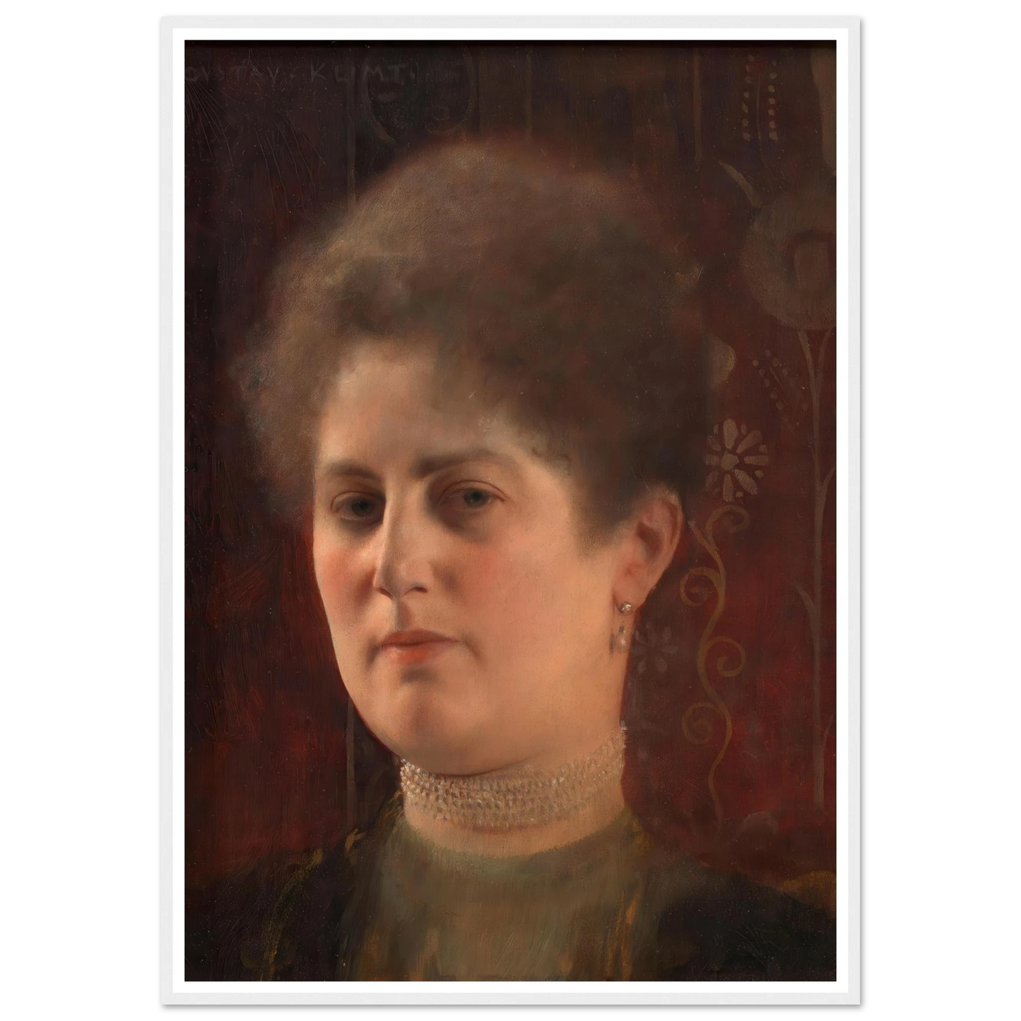Bildnis einer unbekannten Frau (Frau Heymann) (1884–1904) Art Print | Gustav Klimt-Quipham Collections