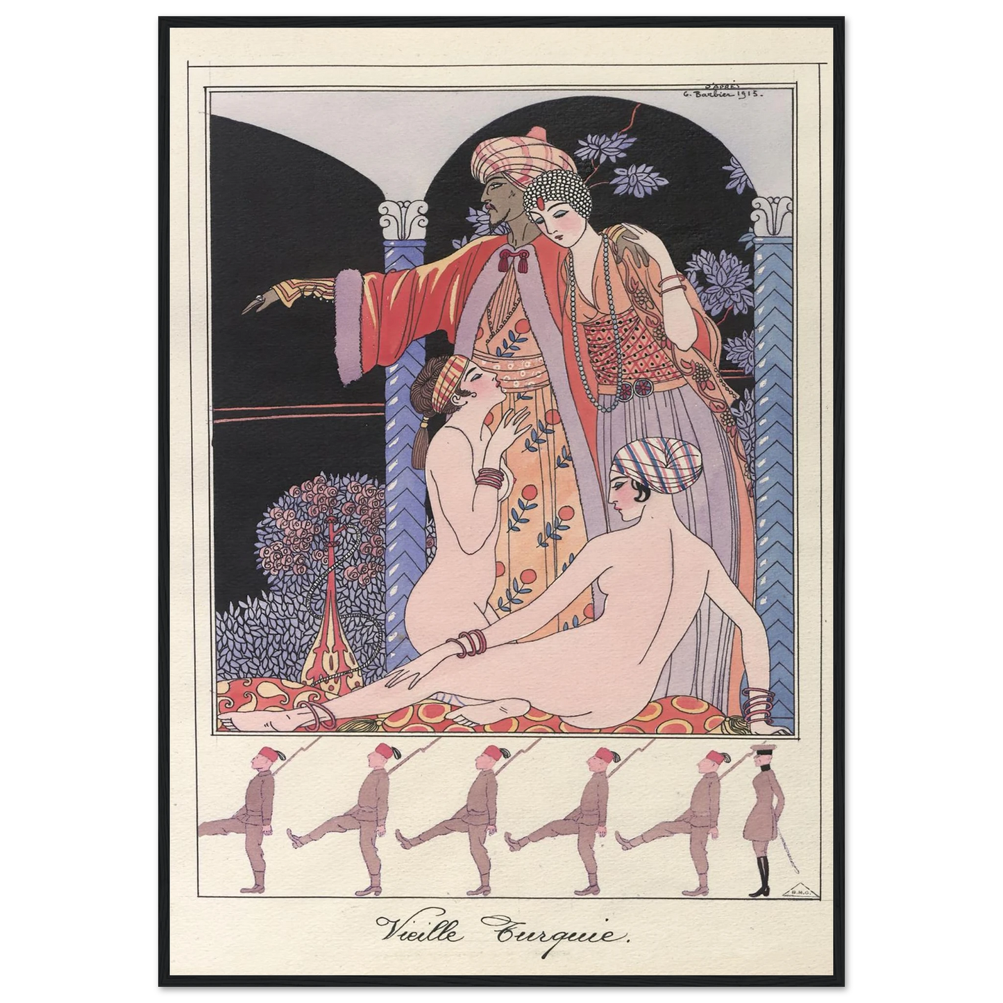 Vieille Turquie (Dans le sérail) (1914-1915) Art Print | George Barbier-Quipham Collections