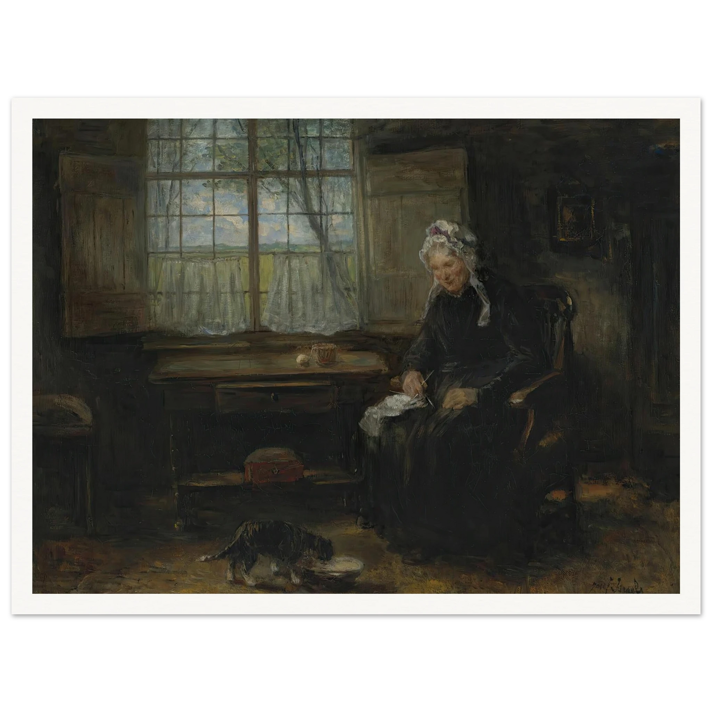 Une vieille demoiselle Art Print | Jozef Israels-Quipham Collections