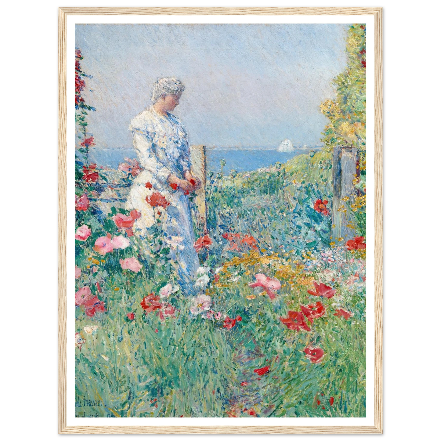In the Garden (Celia Thaxter in Her Garden) (1892) Art Print | Childe Hassam-Quipham Collections