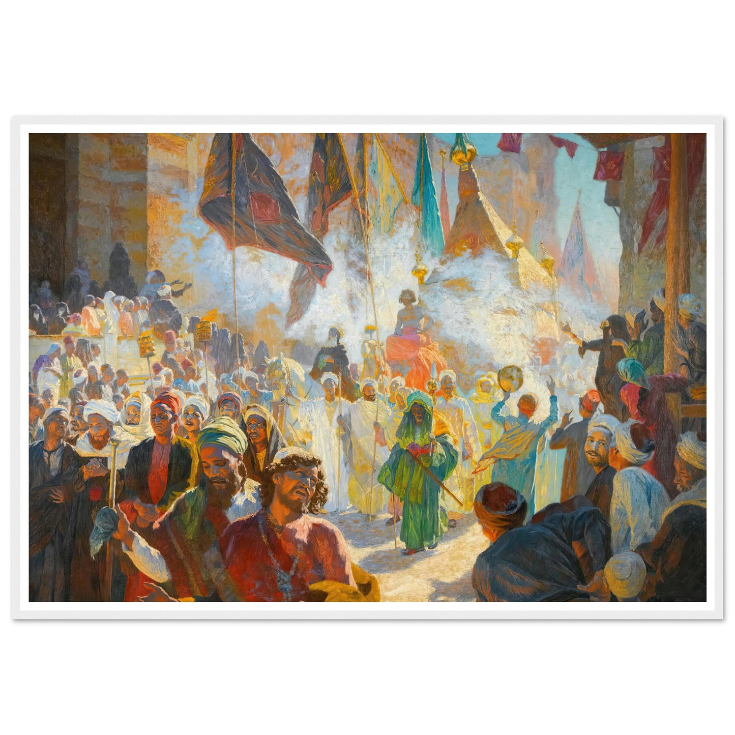 The Procession Of The Mahmal Through The Streets Of Cairo Art Print | Ludwig Deutsch-Quipham Collections