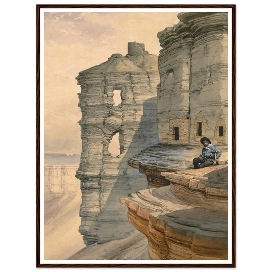 Cliff Houses On The Rio Mancos, Colorado (1878) Art Print | William Henry Holmes-Quipham Collections