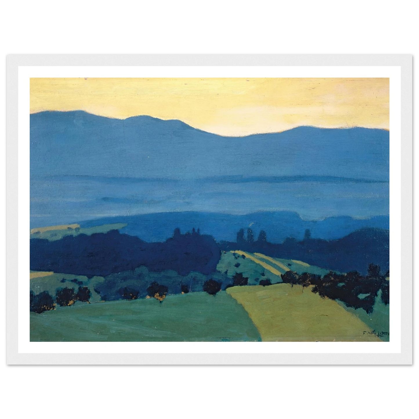 Landscape in the Jura Mountains near Romanel (1900) Art Print | Felix Vallotton-Quipham Collections
