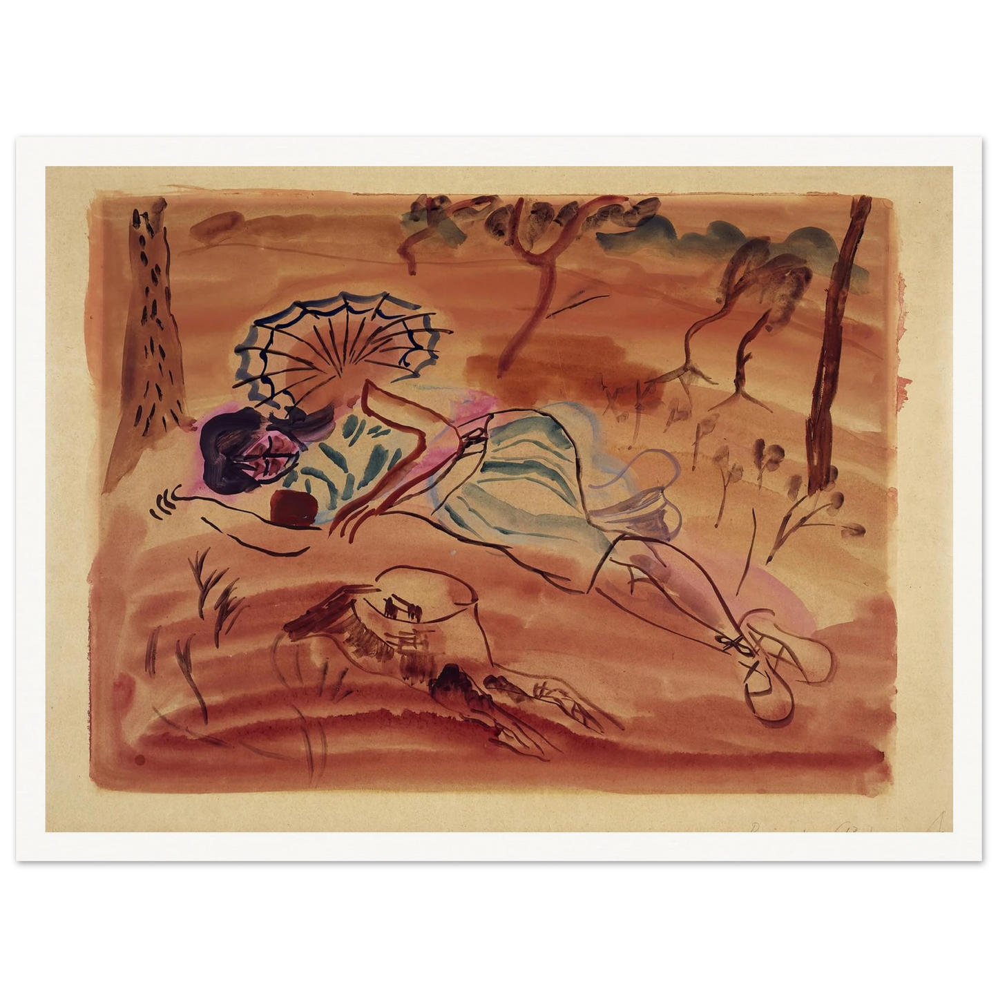 Pinewoods (Under the pines) (1931) Art Print | Frances Hodgkins-Quipham Collections