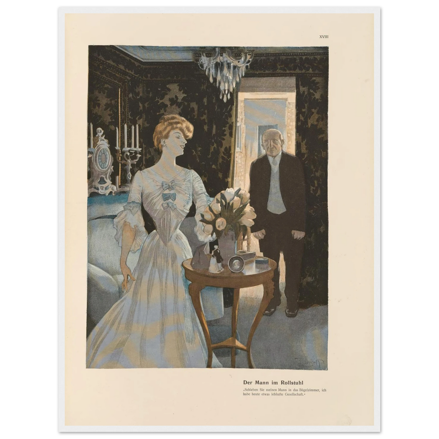 Der Mann im Rollstuhl (1908) Art Print | Ferdinand Freiherr von Reznicek-Quipham Collections