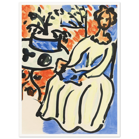 Marie-José en robe jaune (1950) Art Print | Henri Matisse-Quipham Collections