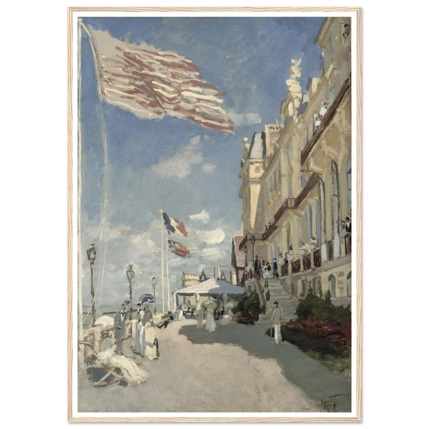 Hôtel des roches noires. Trouville (1870) Art Print | Claude Monet-Quipham Collections