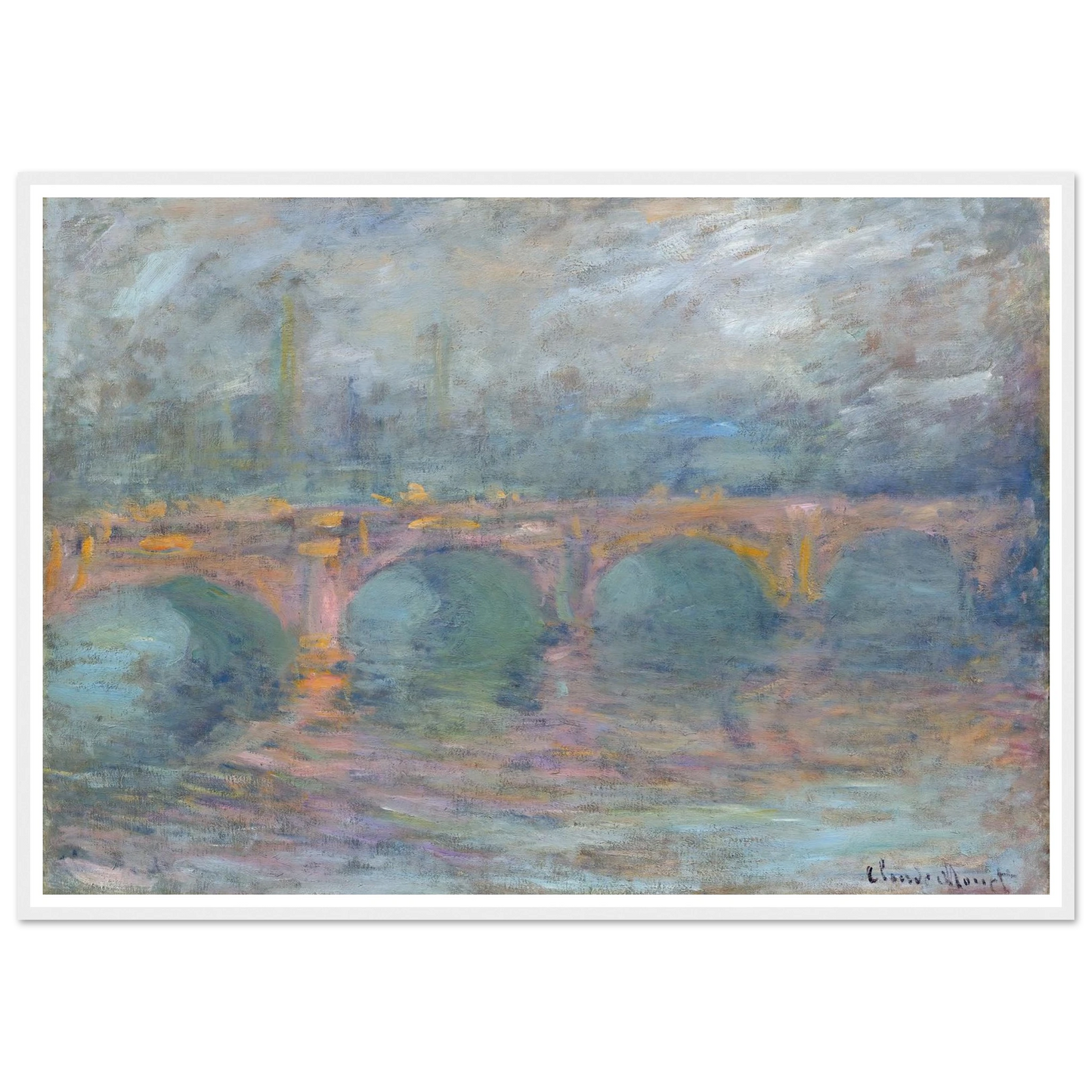 Waterloo Bridge, London at Sunset (1904) Art Print | Claude Monet-Quipham Collections