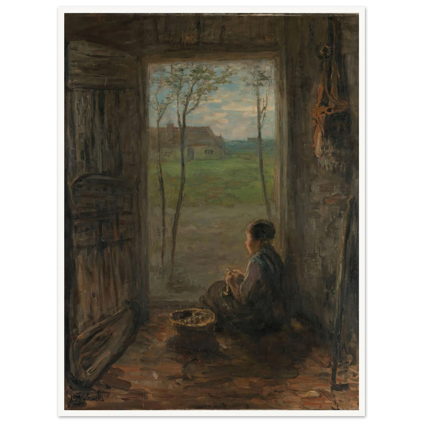 A Laren Scene (1905) Art Print | Jozef Israels-Quipham Collections