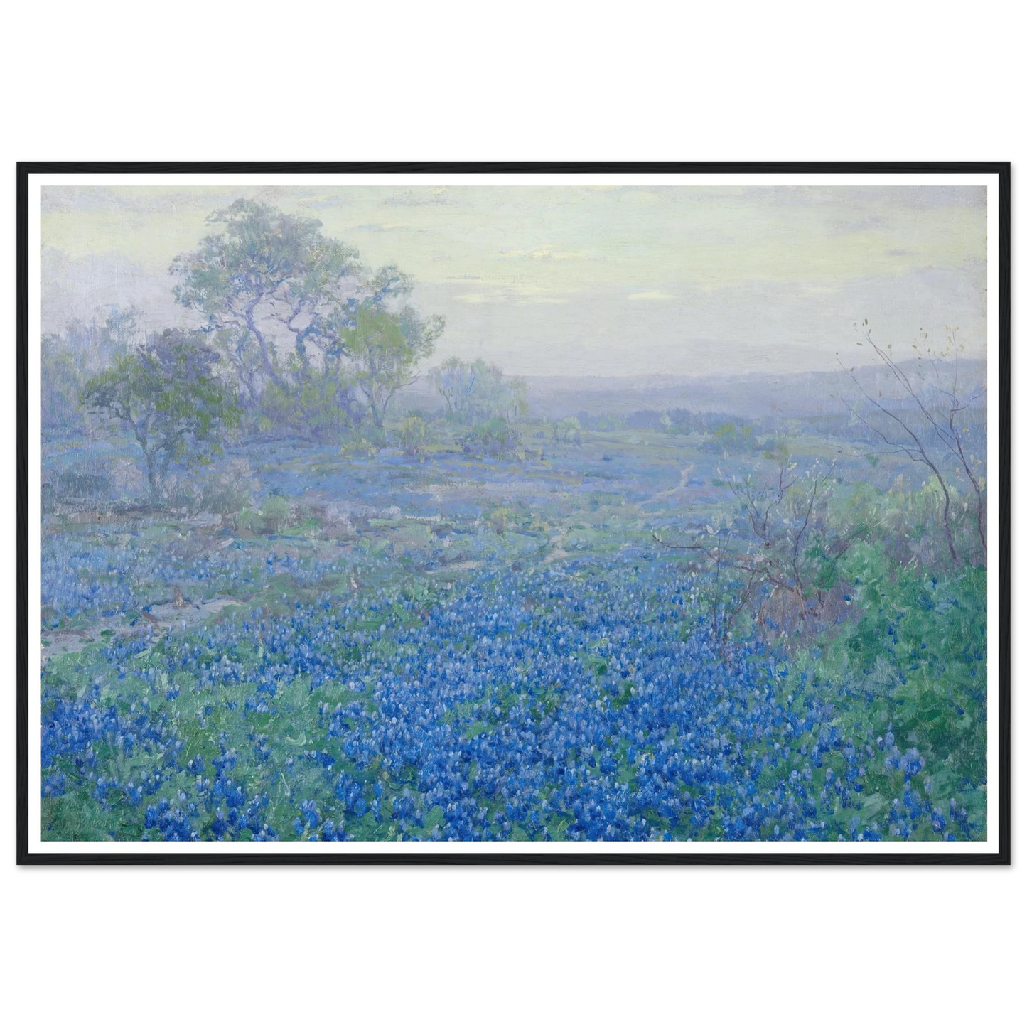 A Cloudy Day, Bluebonnets near San Antonio, Texas (1918) Art Print | Julian Onderdonk-Quipham Collections