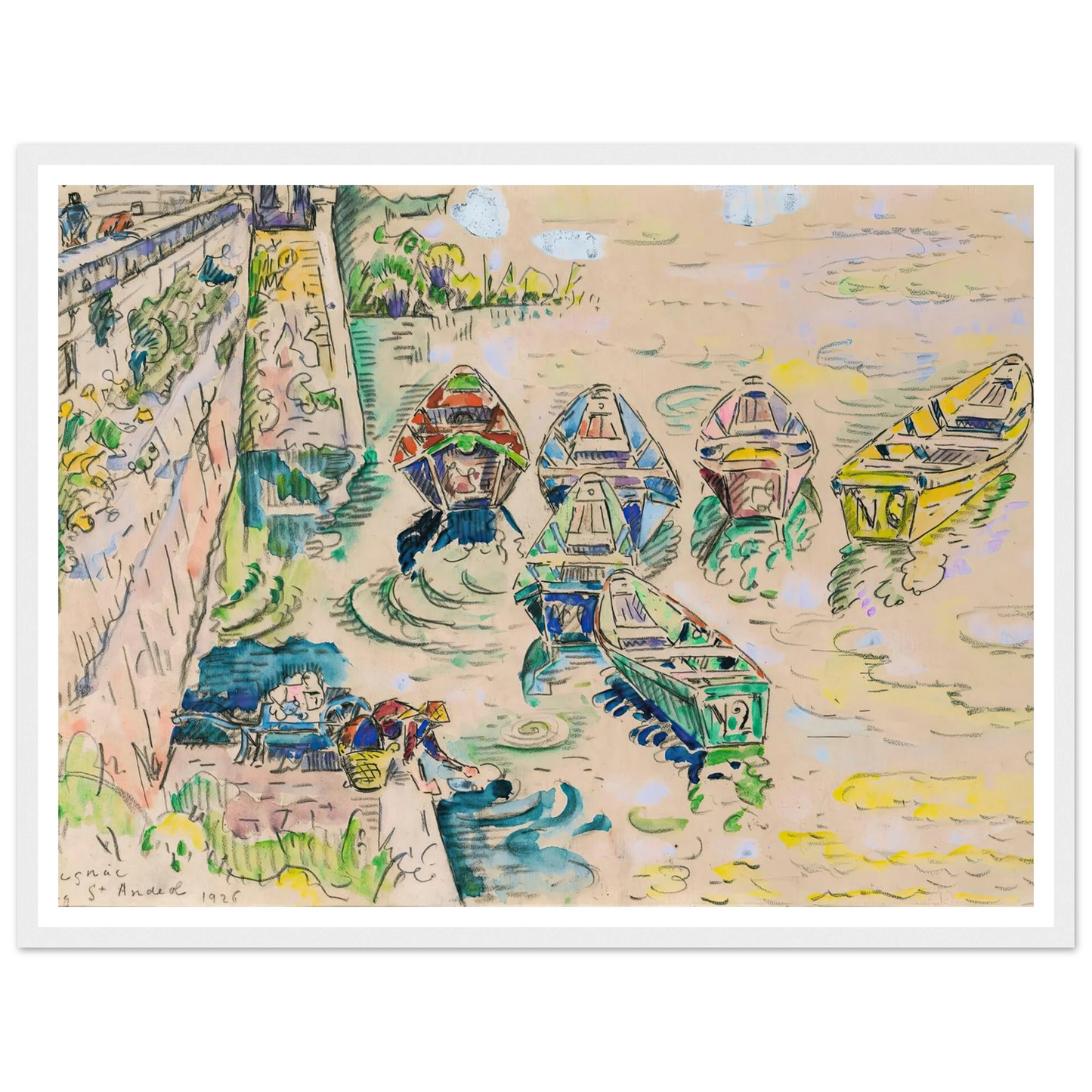 Bourg Saint-Andéo (1926) Art Print | Paul Signac-Quipham Collections