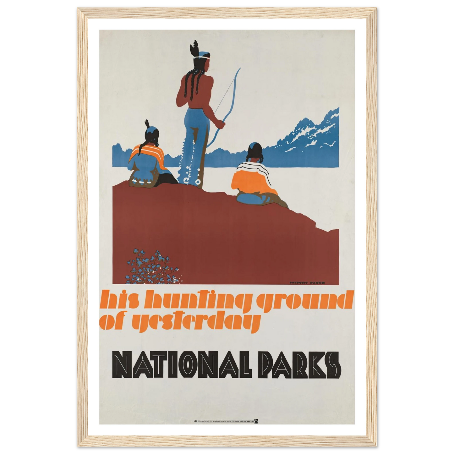His hunting ground of yesterday, National Parks (ca. 1930–1939) Art Print | Dorothy Waugh-Quipham Collections