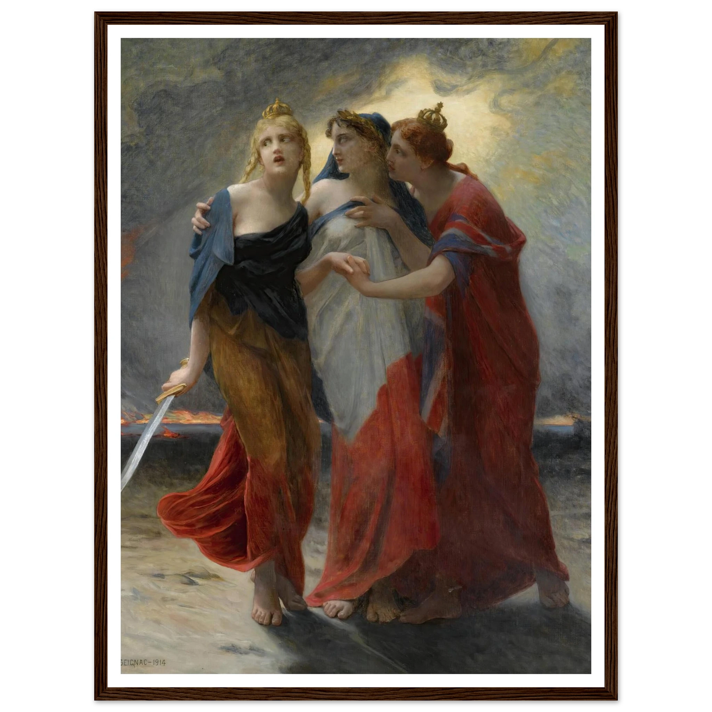 La Belgique, La France Et L’angleterre Devant L’invasion Allemande (1914) Art Print | Guillaume Seignac-Quipham Collections