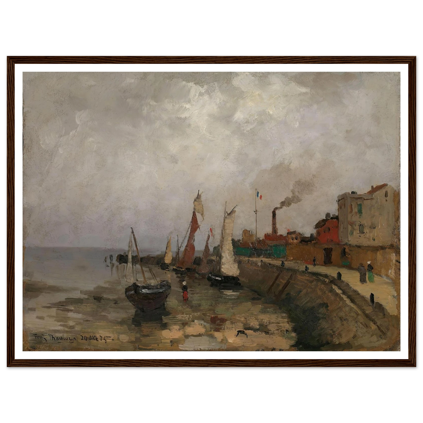 Fransk havn (Le Havre) (1875) Art Print | Frits Thaulow-Quipham Collections