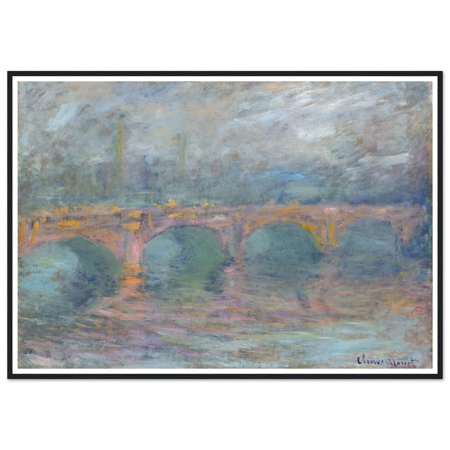 Waterloo Bridge, London at Sunset (1904) Art Print | Claude Monet-Quipham Collections