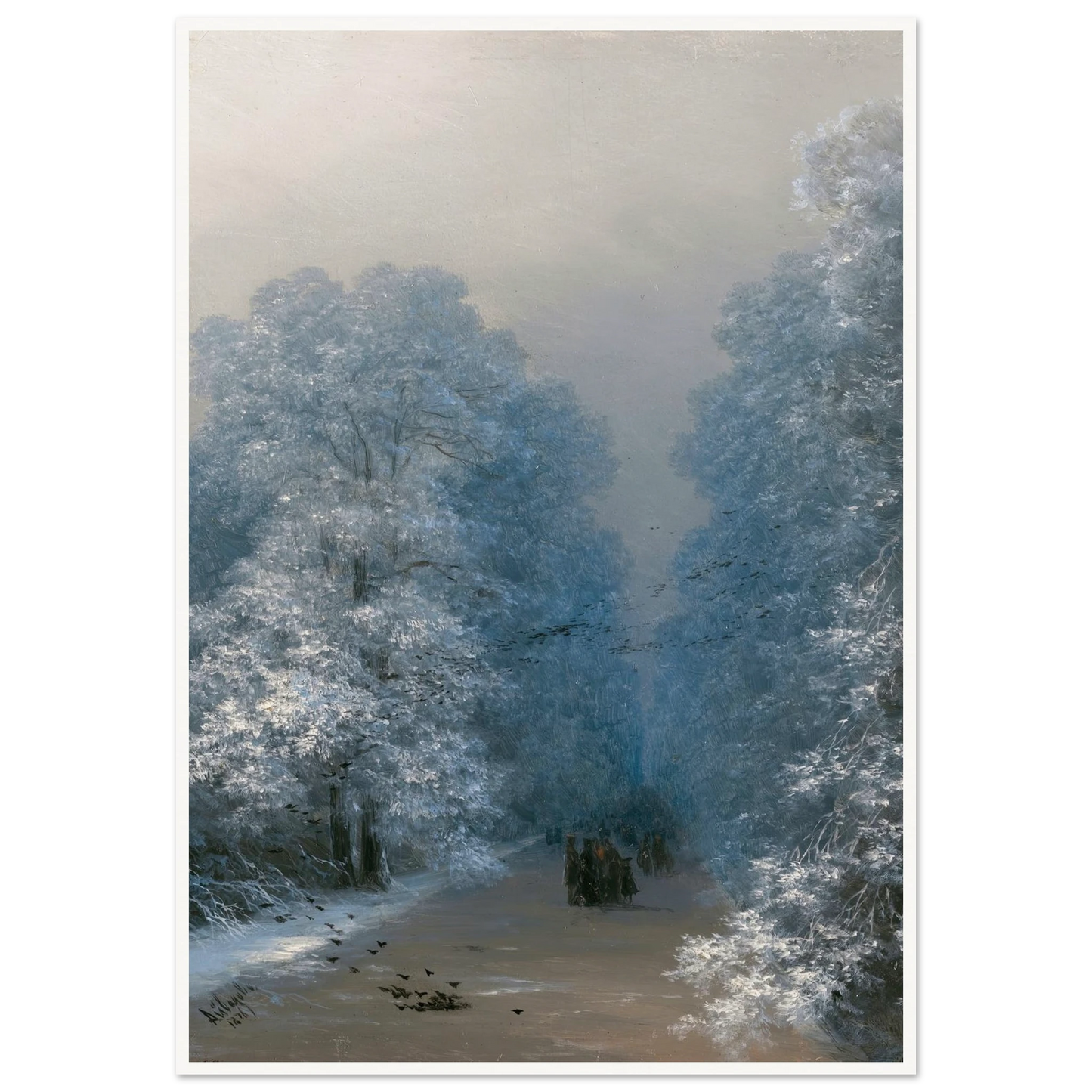 Winter Landscape (1876) Art Print | Ivan Konstantinovich Aivazovsky-Quipham Collections