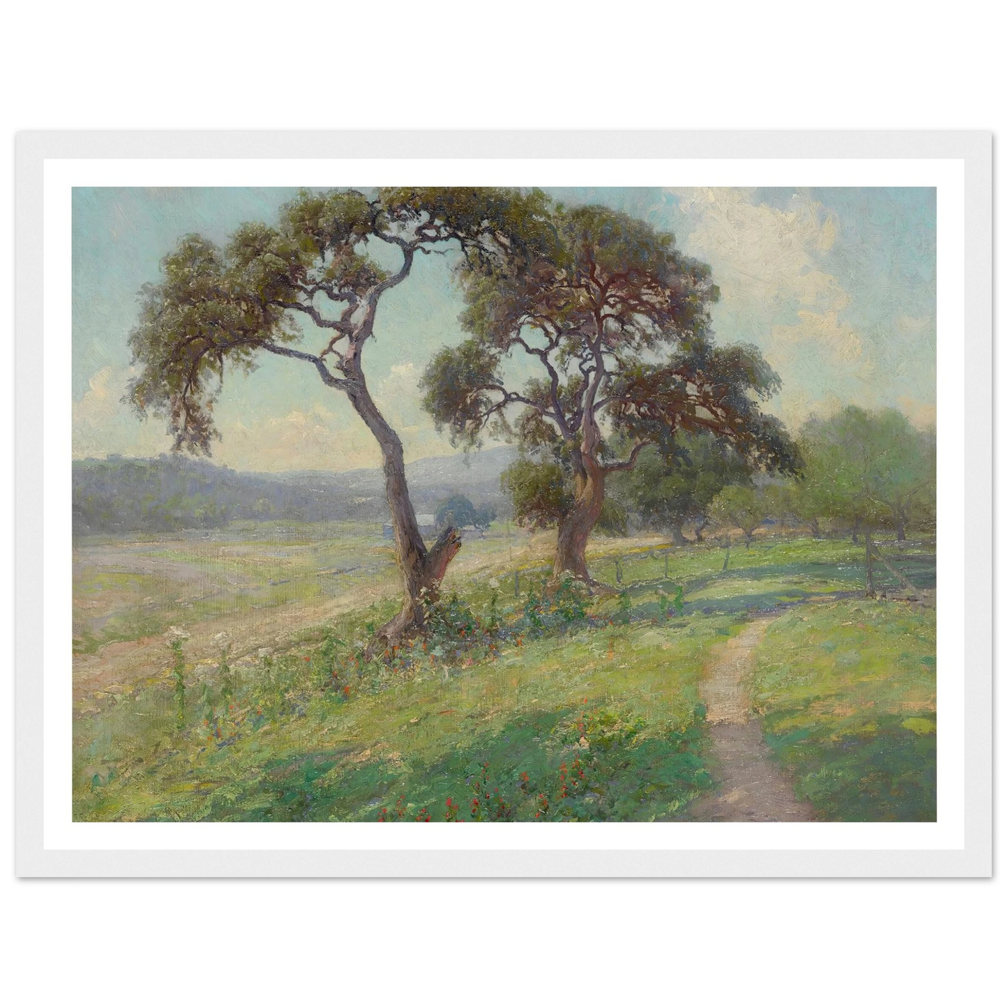 Untitled (Texas Hill Country Landscape) (circa 1915-1916) Art Print | Julian Onderdonk-Quipham Collections