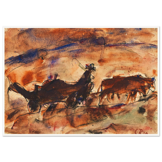 Ochsenfuhrwerk (1920) Art Print | Christian Rohlfs-Quipham Collections