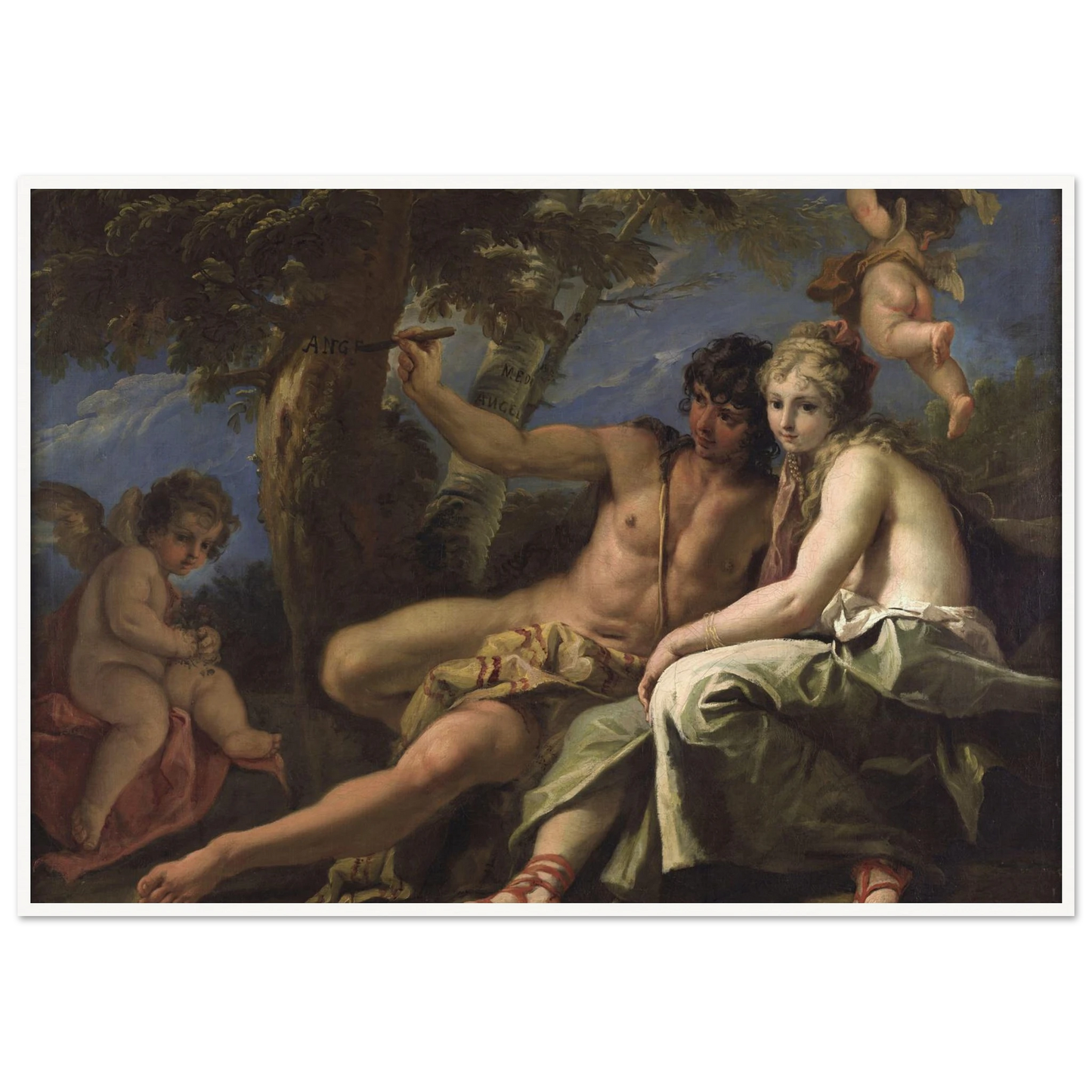 Angelica and Medoro (circa 1716) Art Print | Sebastiano Ricci-Quipham Collections