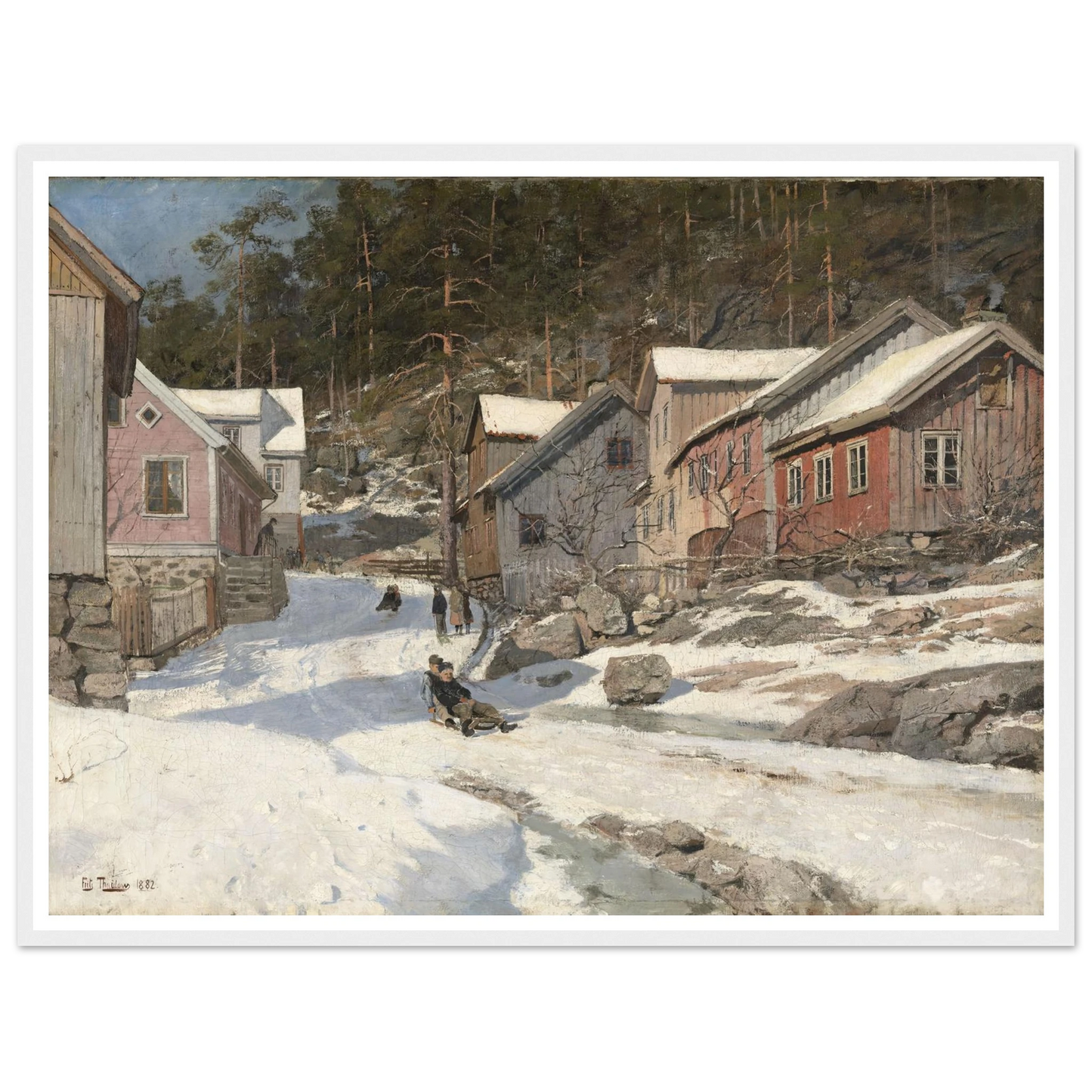 Street in Kragerø (1882) Art Print | Frits Thaulow-Quipham Collections