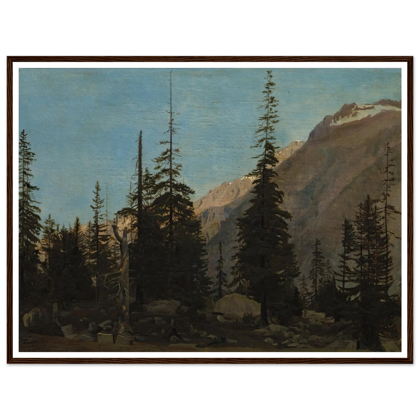 Alpine Landscape, The Handegg, Switzerland (1850s) Art Print | Jean Leon Gerome-Quipham Collections