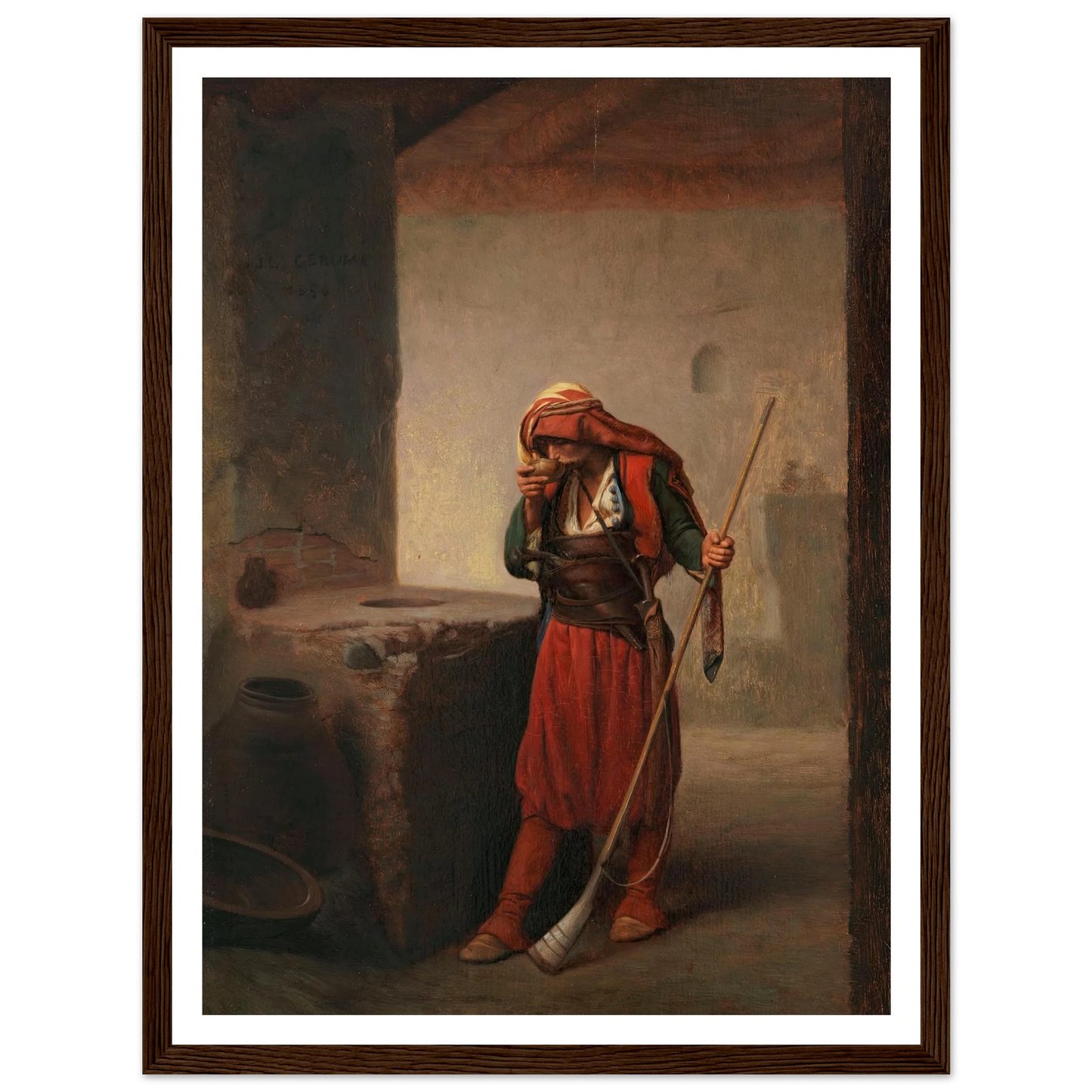 Arnaute buvant (1856) Art Print | Jean Leon Gerome-Quipham Collections