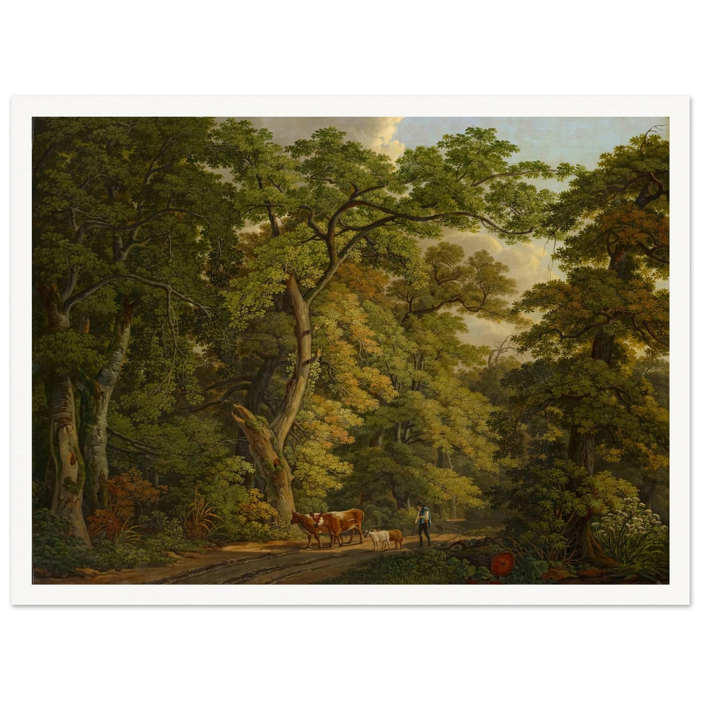 Farmer with Cattle in the Hard near Basel (1813) Art Print | Peter Birmann-Quipham Collections