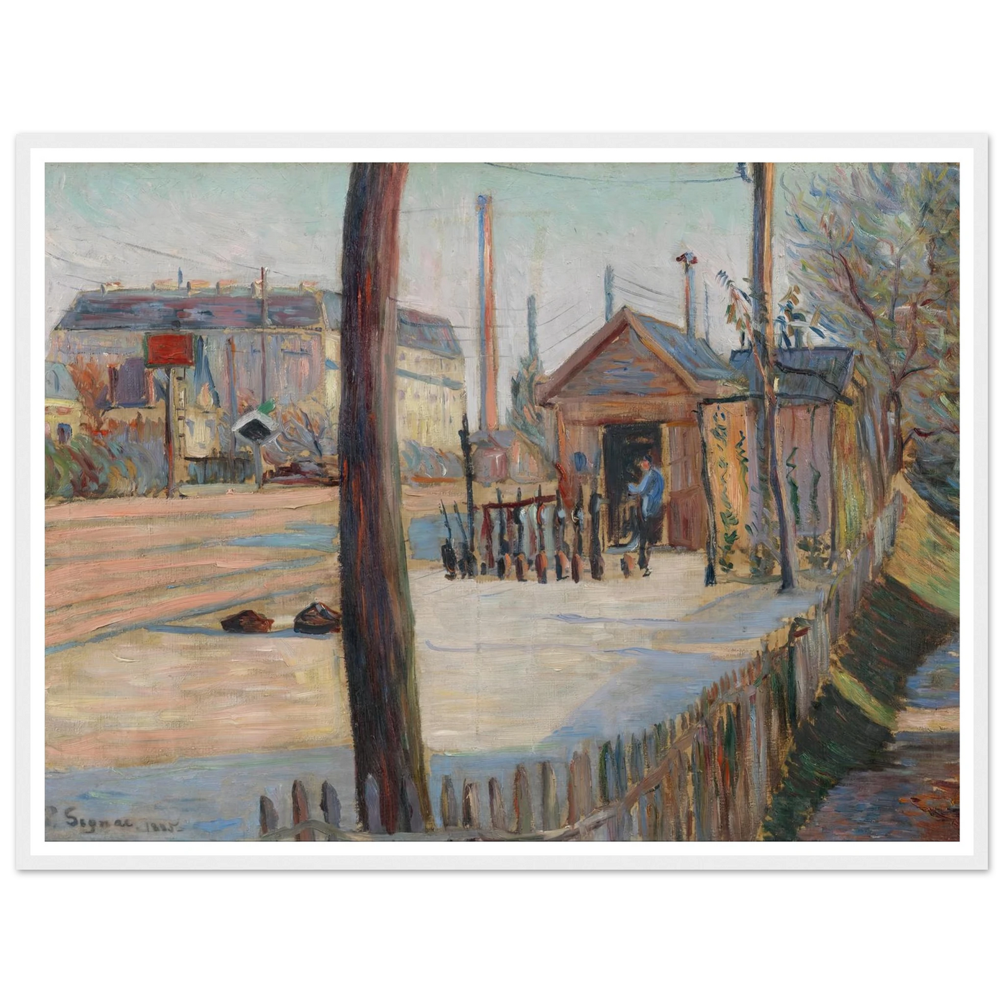 Railway junction near Bois-Colombes Art Print | Paul Signac-Quipham Collections