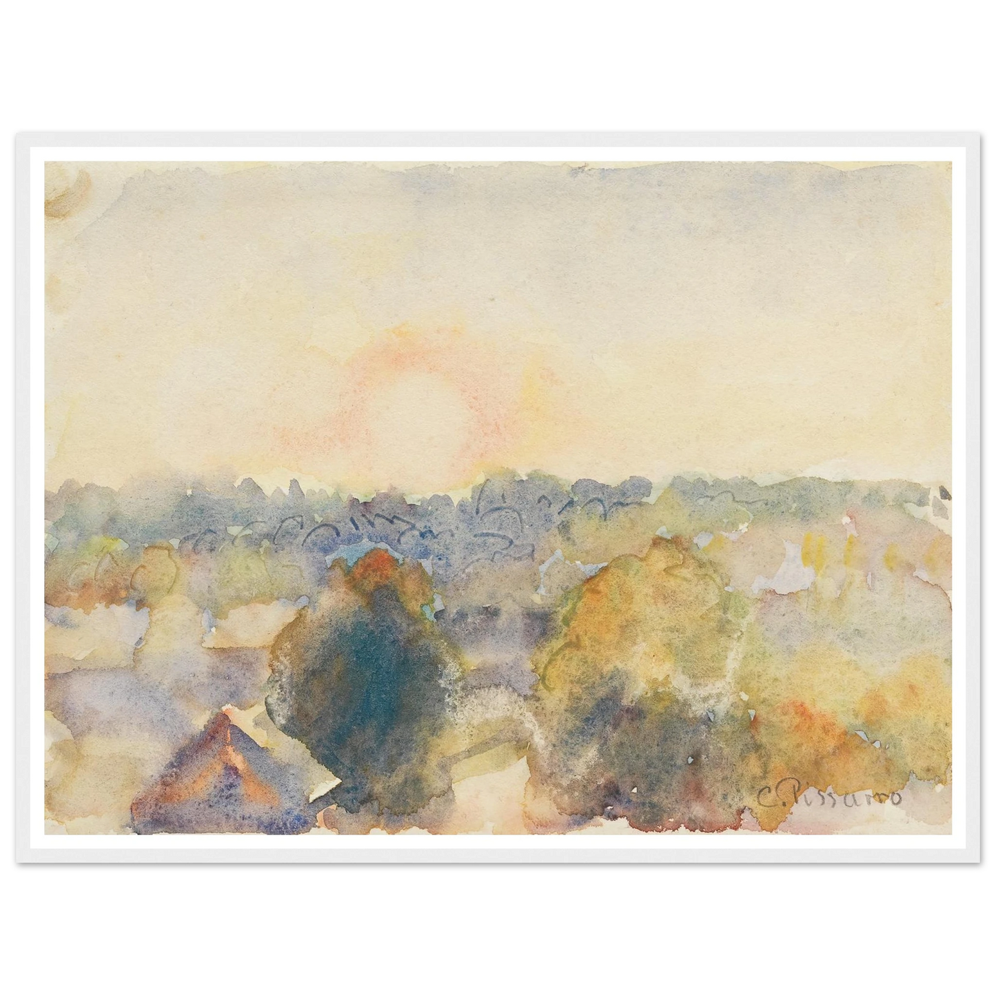 Eragny (1892) Art Print | Camille Pissarro-Quipham Collections
