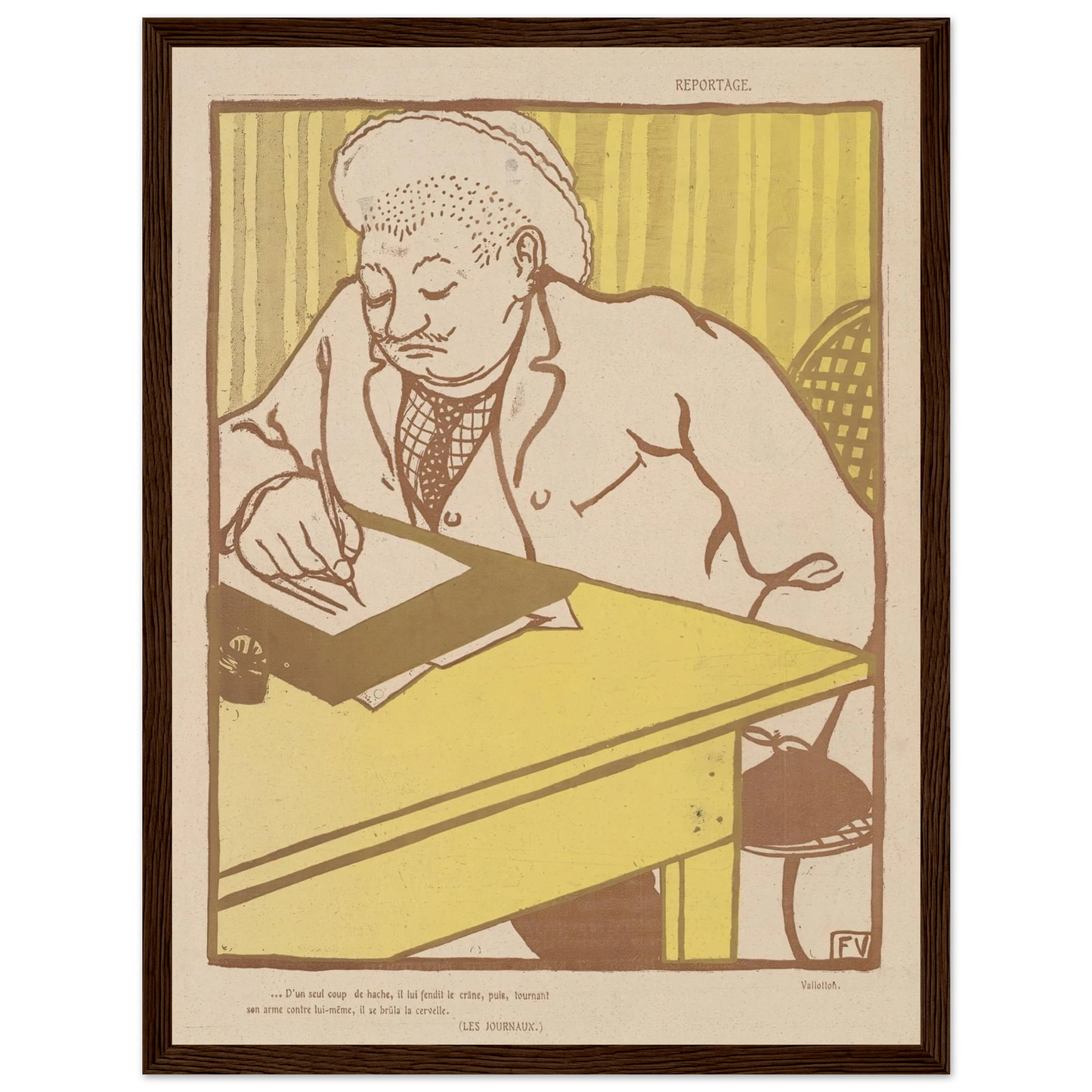 3 octobre 1903 Art Print | Felix Vallotton - Framed Poster - 30x40 cm / 12x16″ - Black frame