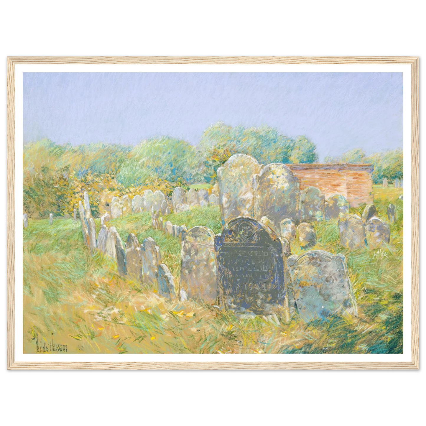 Colonial Graveyard at Lexington (ca. 1891) Art Print | Childe Hassam-Quipham Collections