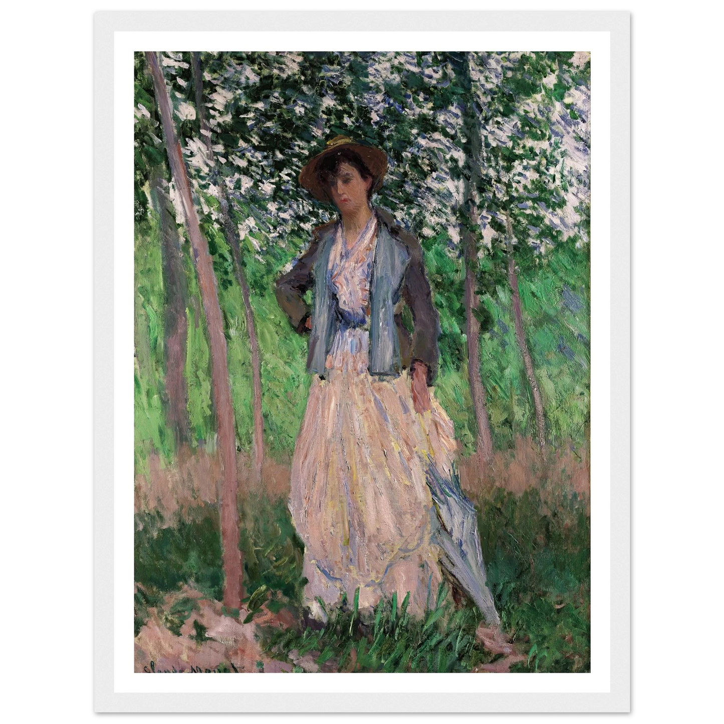The Stroller (Suzanne Hoschedé, later Mrs. Theodore Earl Butler, 1868–1899) (1887) Art Print | Claude Monet-Quipham Collections