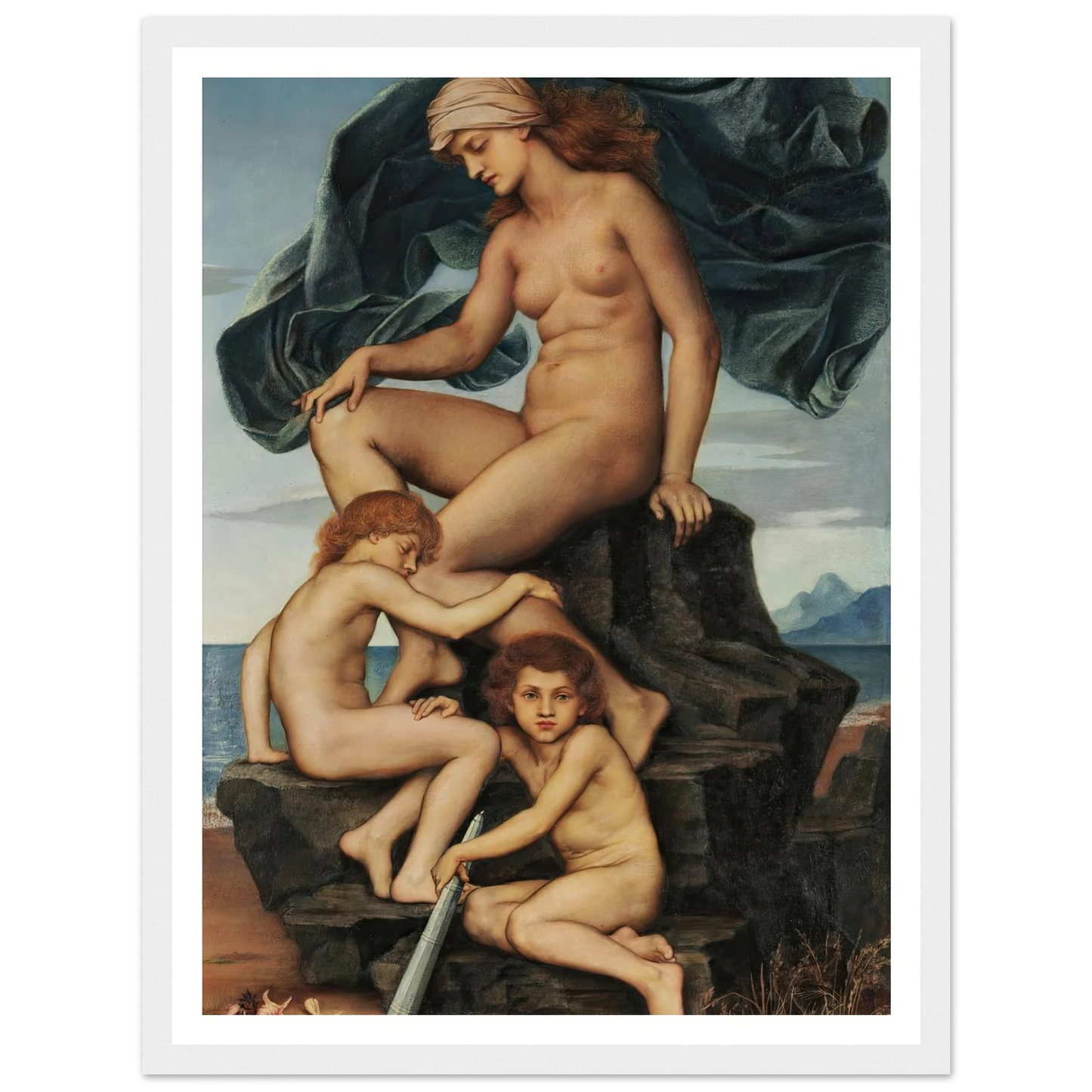 Sleep and Death, the Children of the Night (1883) Art Print | Evelyn de Morgan-Quipham Collections